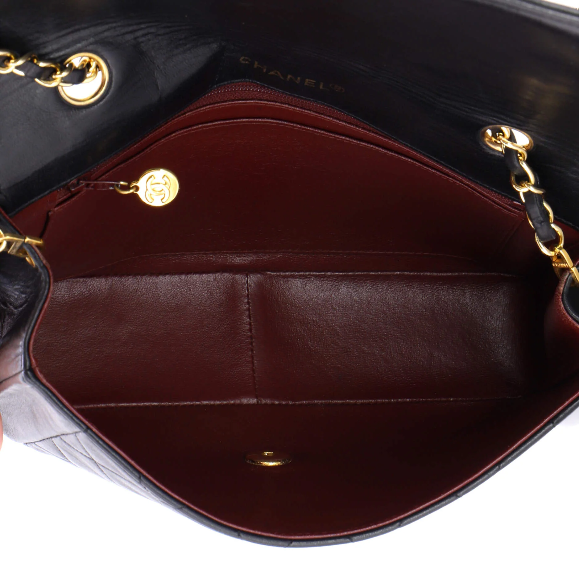 Vintage CC Chain Flap Bag Quilted Lambskin Medium - Image 6