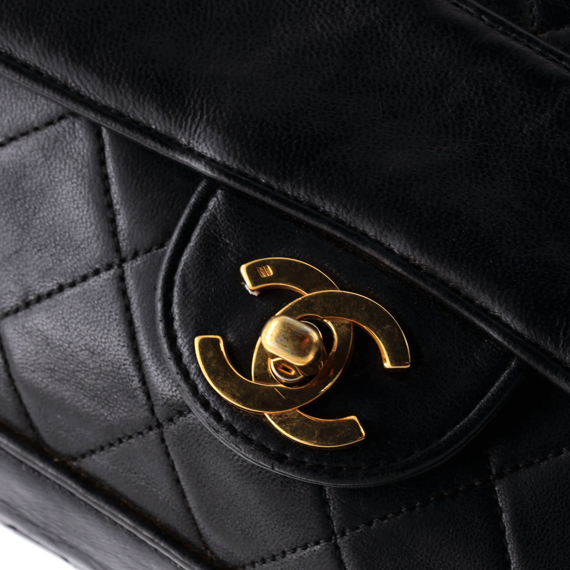 Vintage CC Chain Flap Bag Quilted Lambskin Medium - Image 6