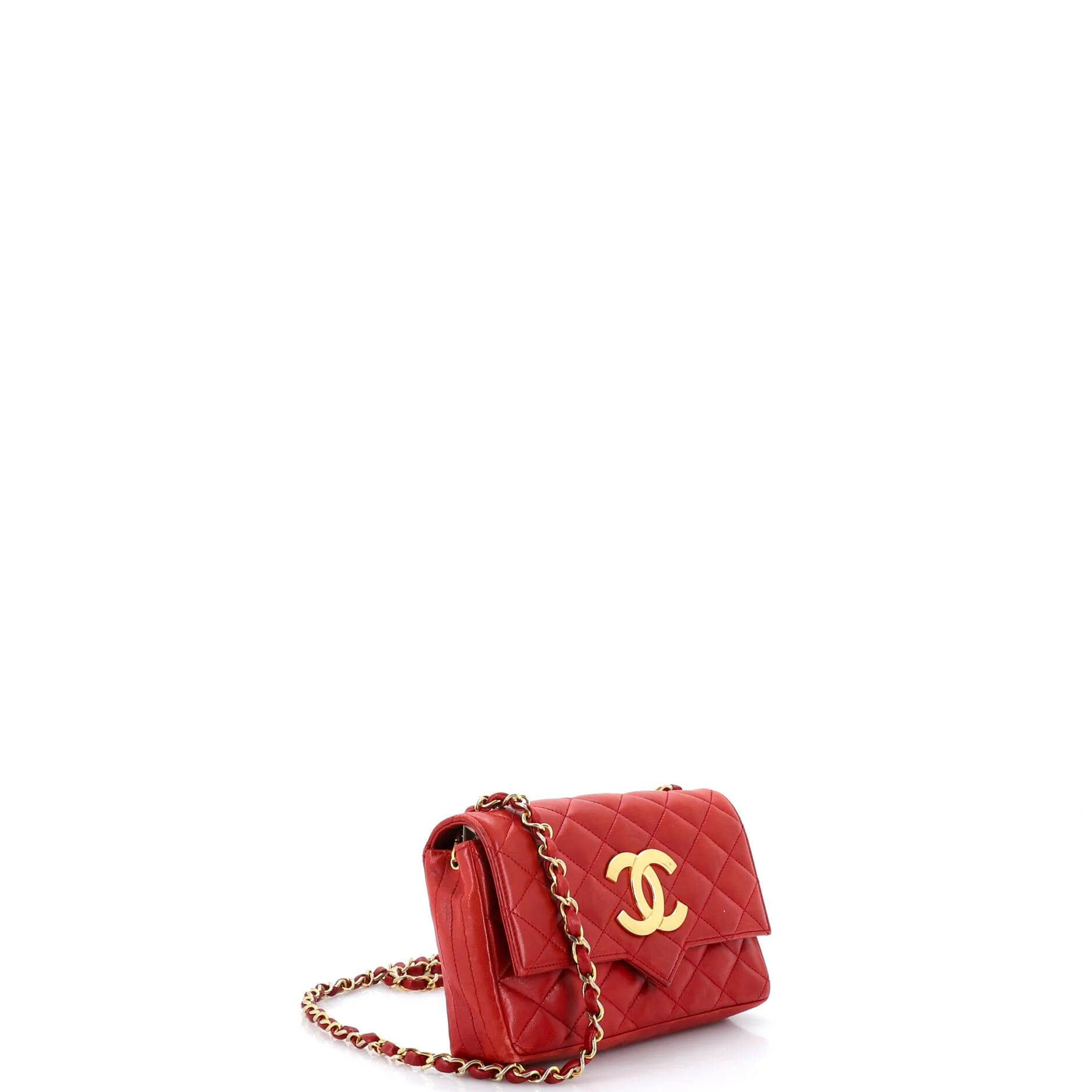 Vintage CC Chain Flap Bag Quilted Lambskin Small - Image 3