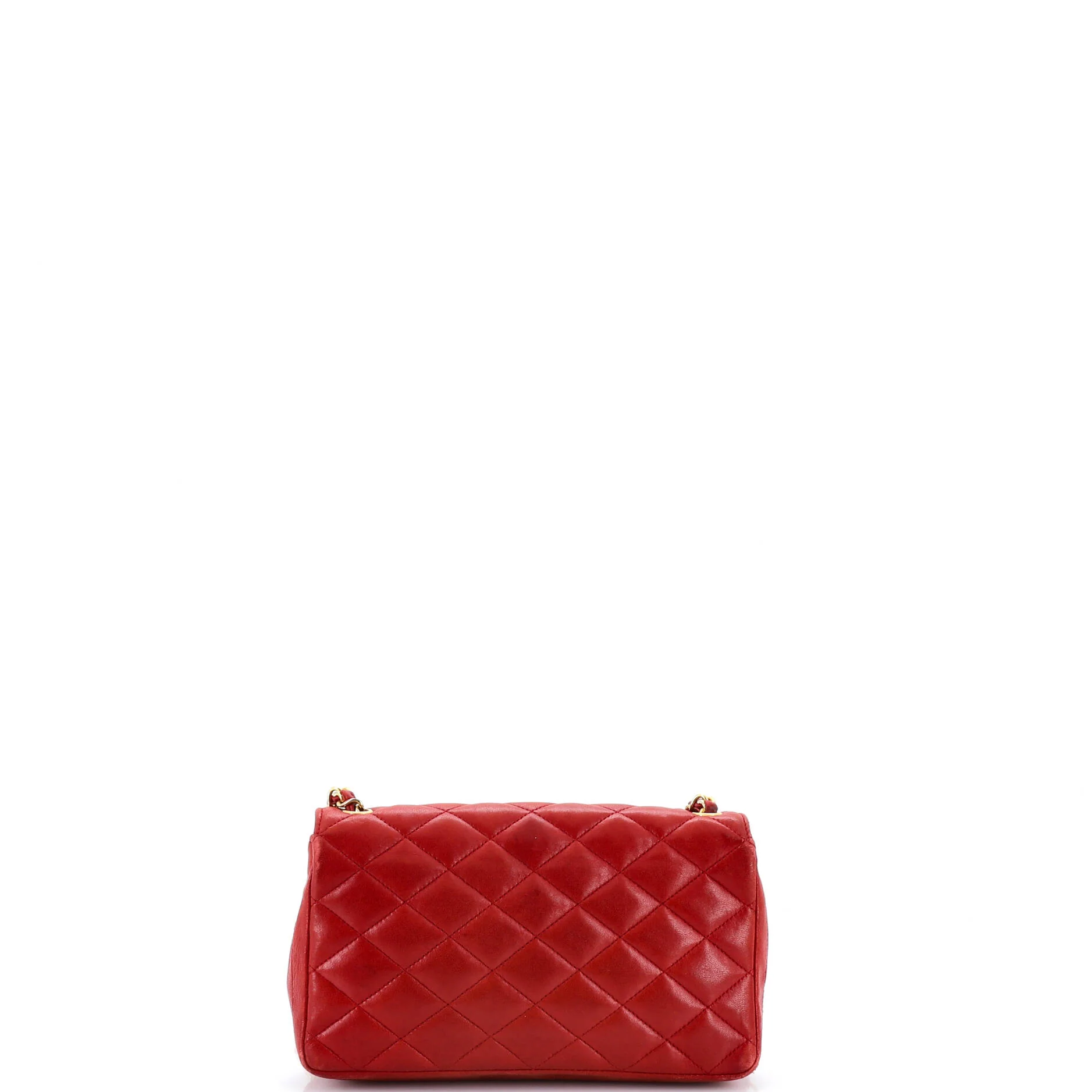 Vintage CC Chain Flap Bag Quilted Lambskin Small - Image 4