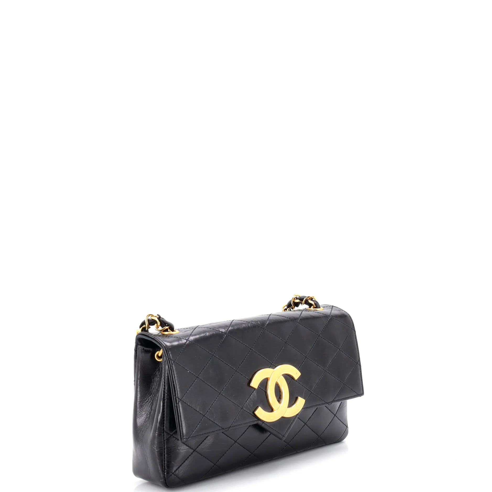 Vintage CC Chain Flap Bag Quilted Lambskin Small - Image 2