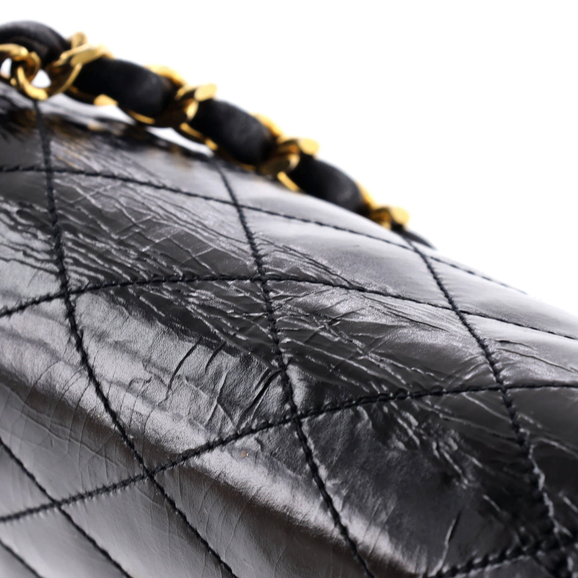 Vintage CC Chain Flap Bag Quilted Lambskin Small - Image 6
