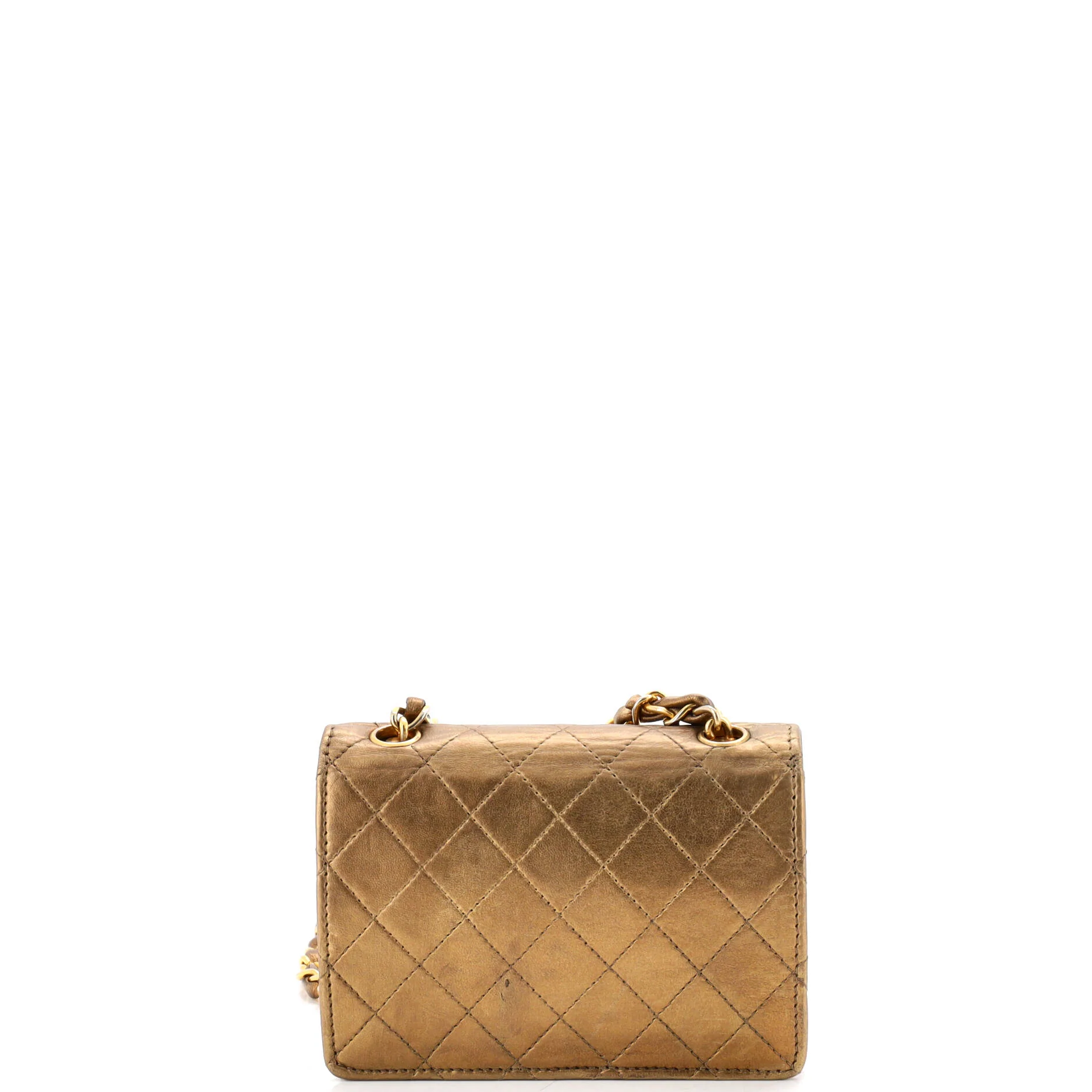 Vintage CC Chain Flap Bag Quilted Leather Extra Mini - Image 3