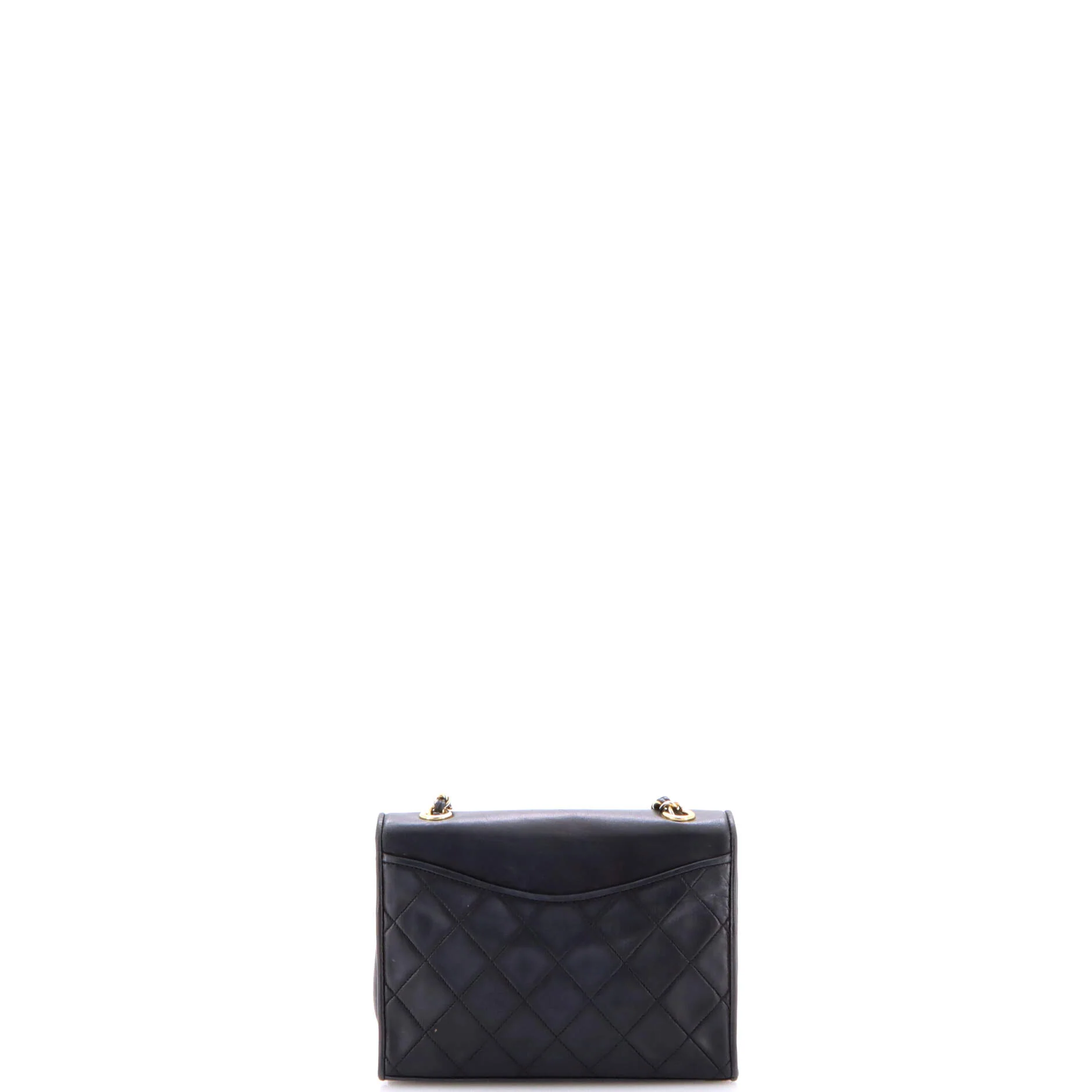 Vintage CC Full Flap Bag Quilted Lambskin Small - Image 3