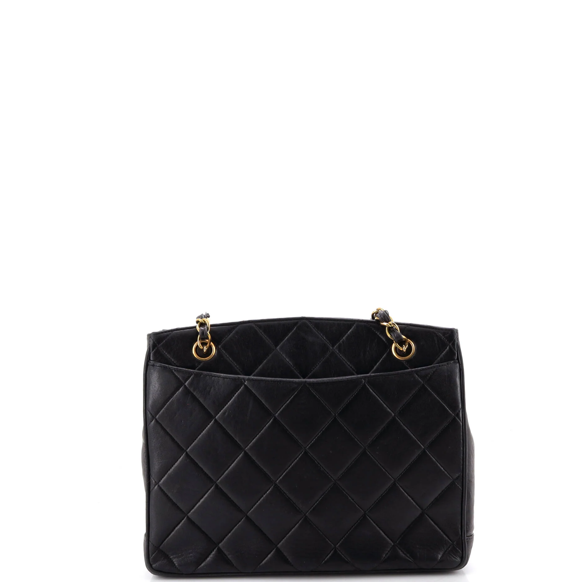 Vintage CC Lock Pocket Chain Tote Quilted Lambskin Medium - Image 3