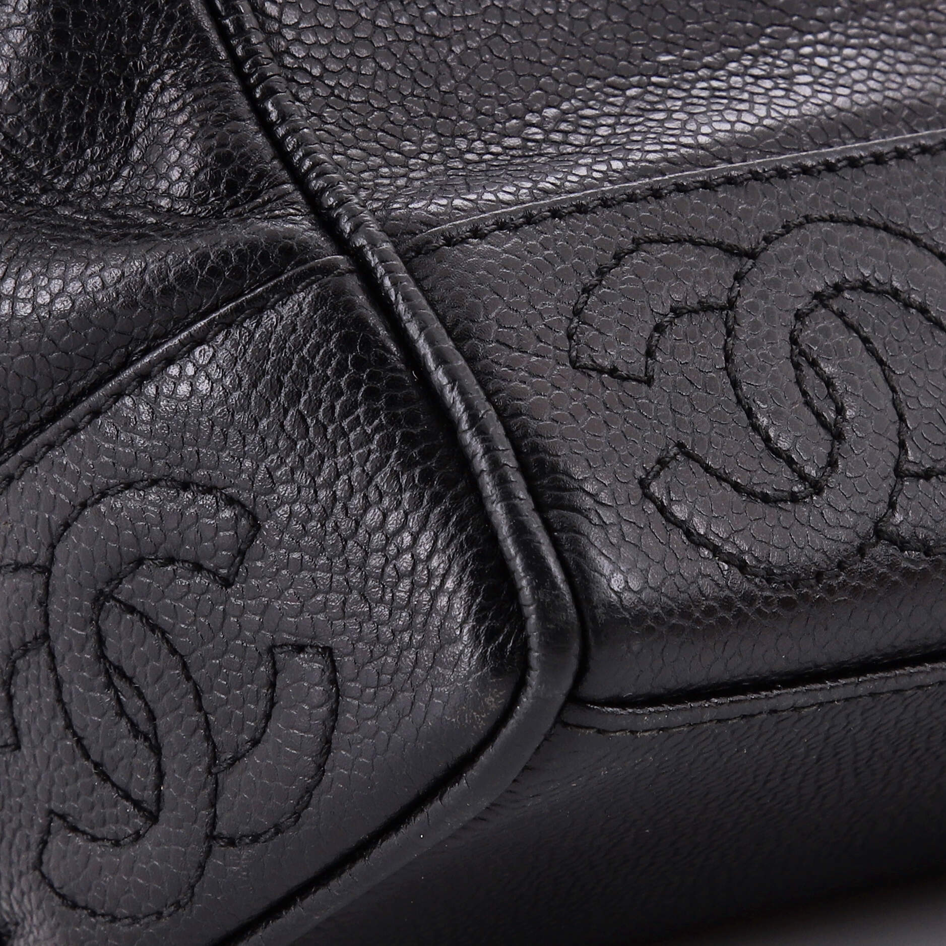 Vintage CC Top Flap Bag Caviar - Image 7