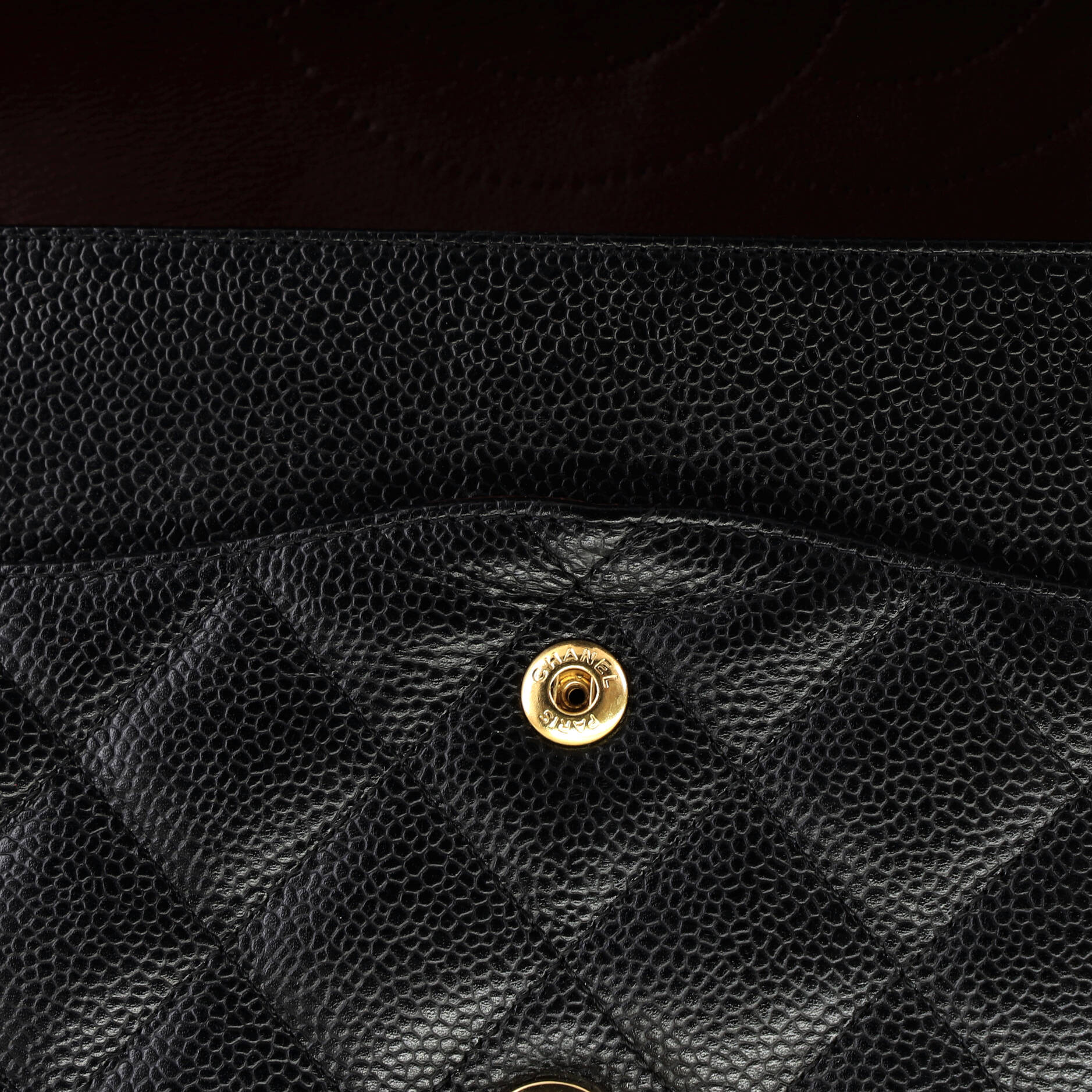 Vintage Classic Double Flap Bag Quilted Caviar Jumbo - Image 7