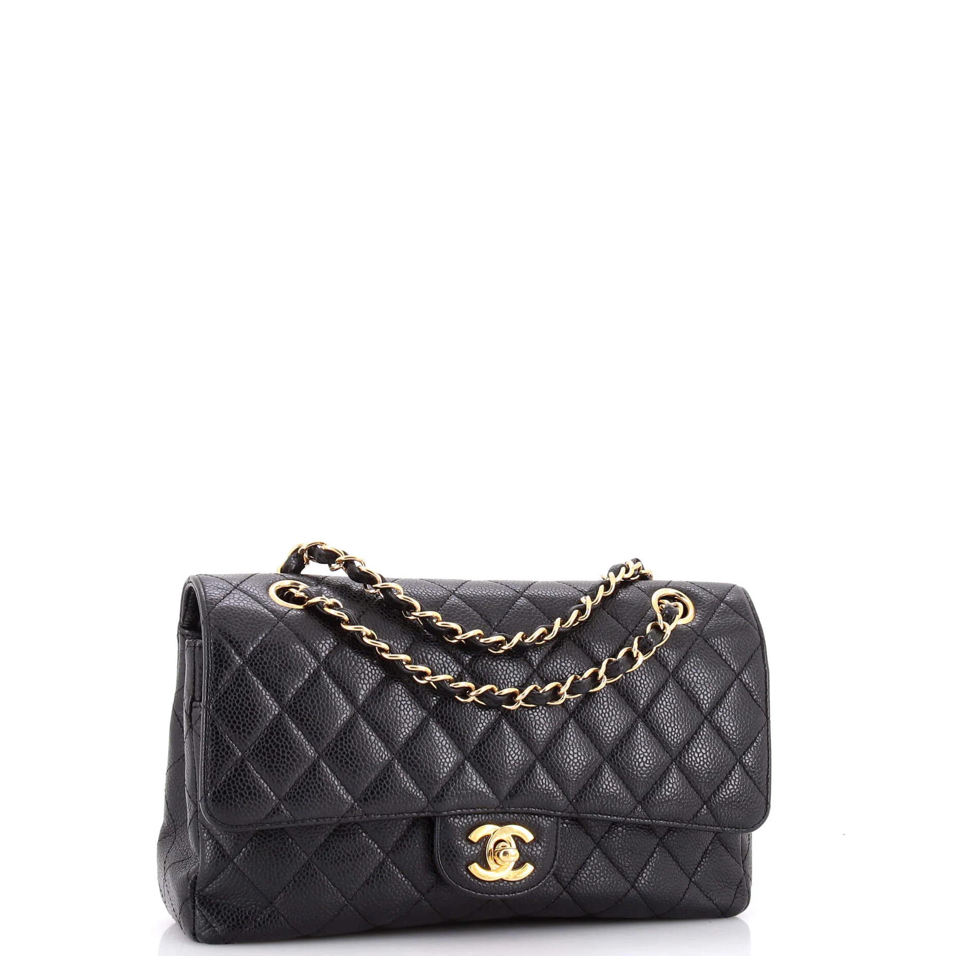 Vintage Classic Double Flap Bag Quilted Caviar Medium - Image 2