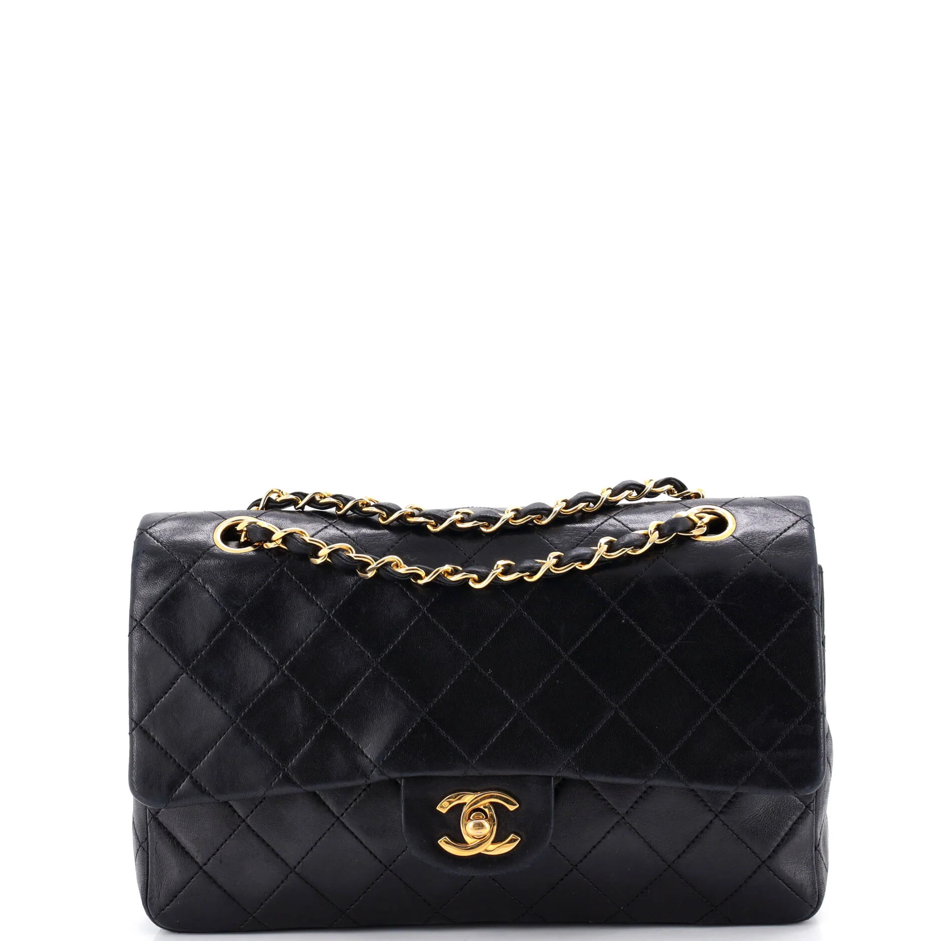 Vintage Classic Double Flap Bag Quilted Lambskin Medium