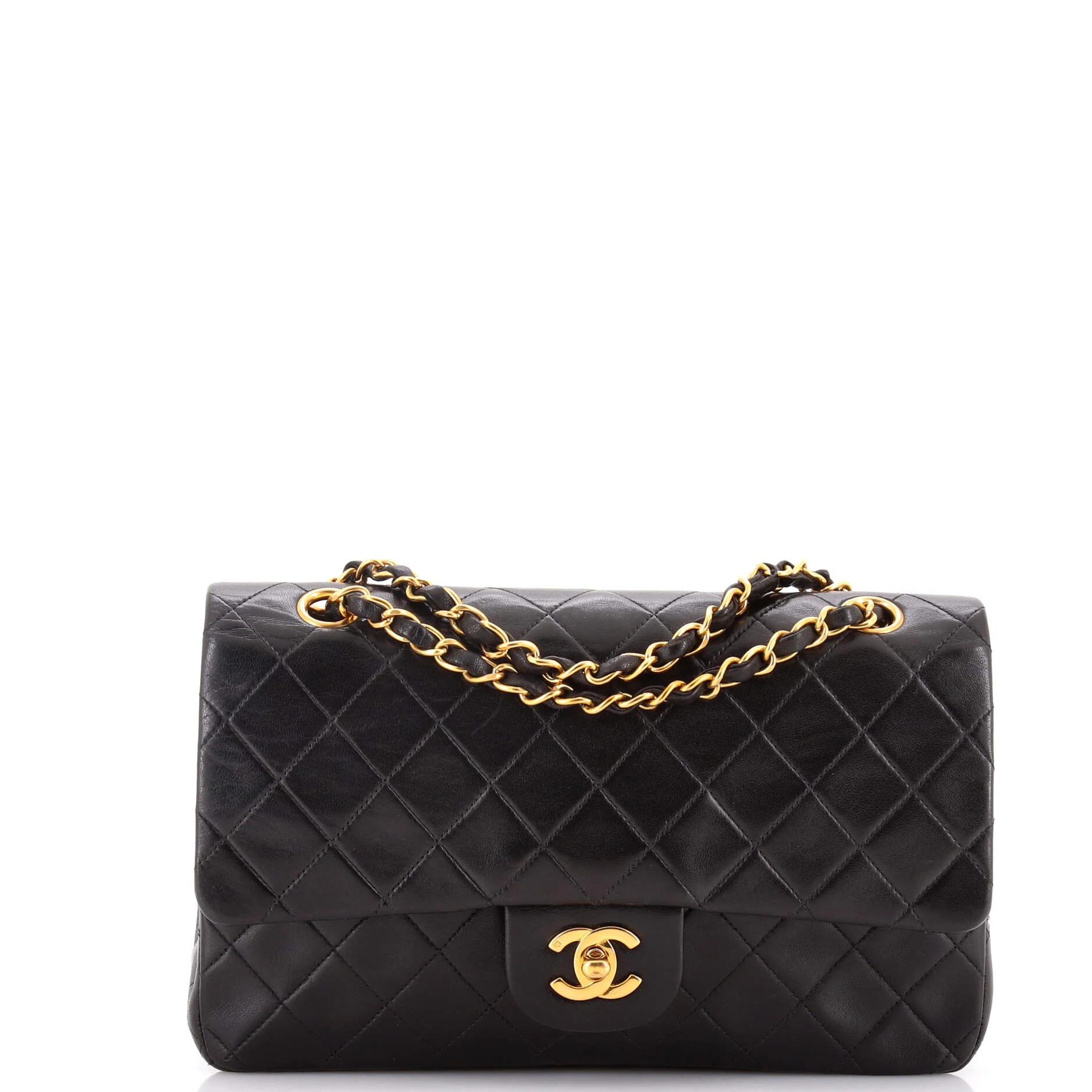 Vintage Classic Double Flap Bag Quilted Lambskin Medium