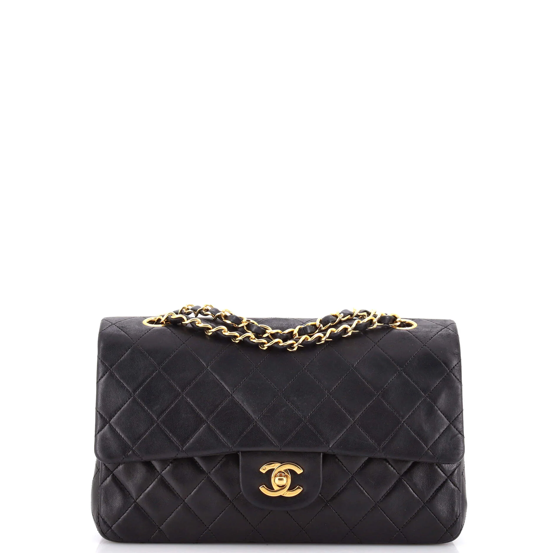 Vintage Classic Double Flap Bag Quilted Lambskin Medium