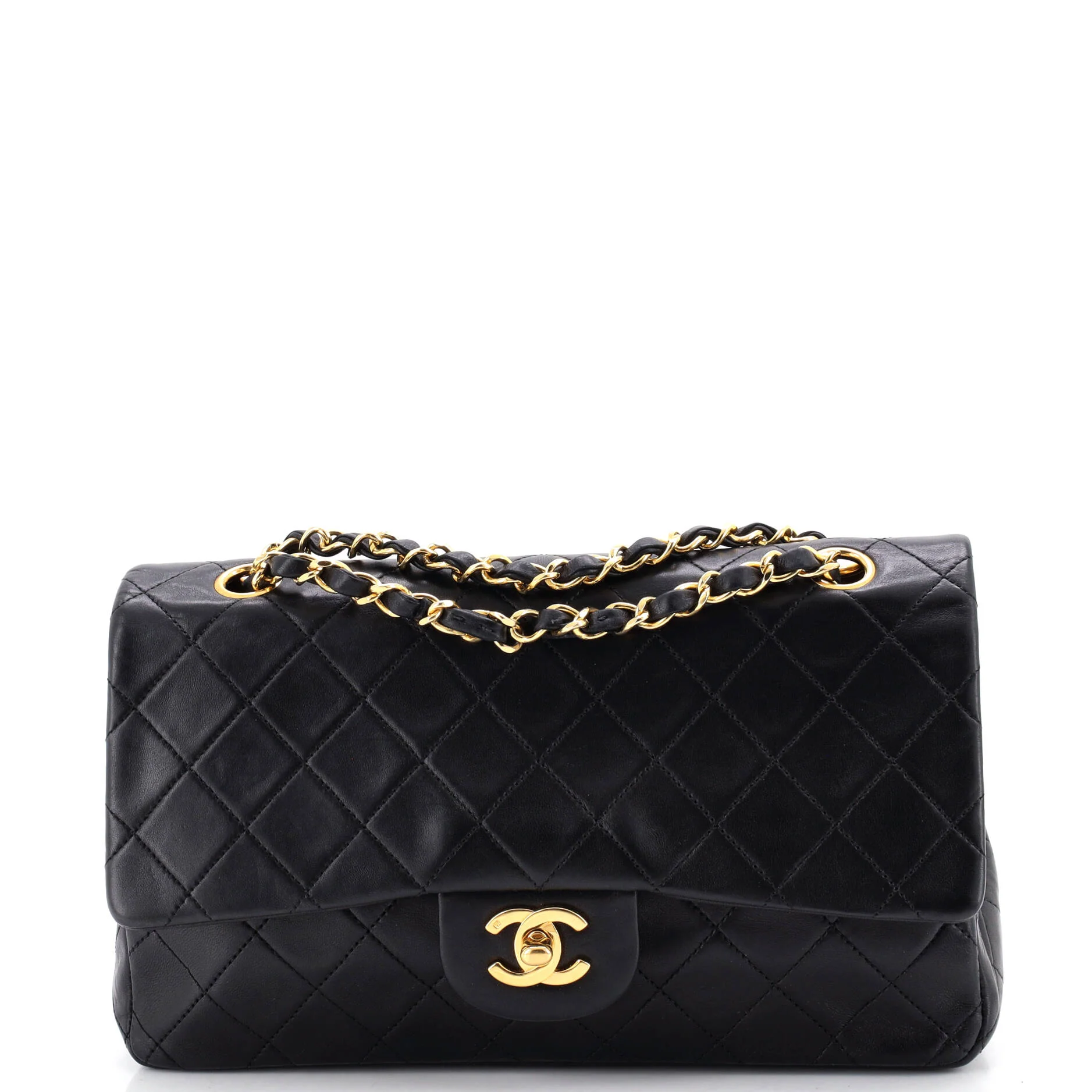 Vintage Classic Double Flap Bag Quilted Lambskin Medium