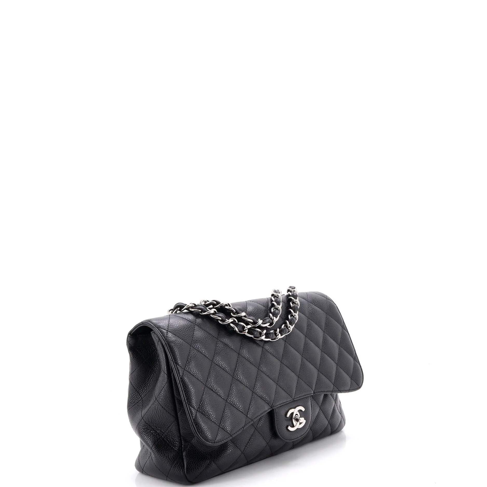 Vintage Classic Single Flap Bag Quilted Caviar Jumbo - Image 2