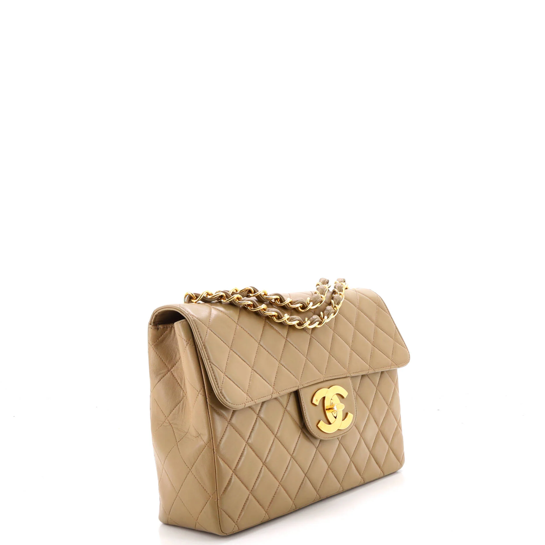 Vintage Classic Single Flap Bag Quilted Lambskin Jumbo - Image 2