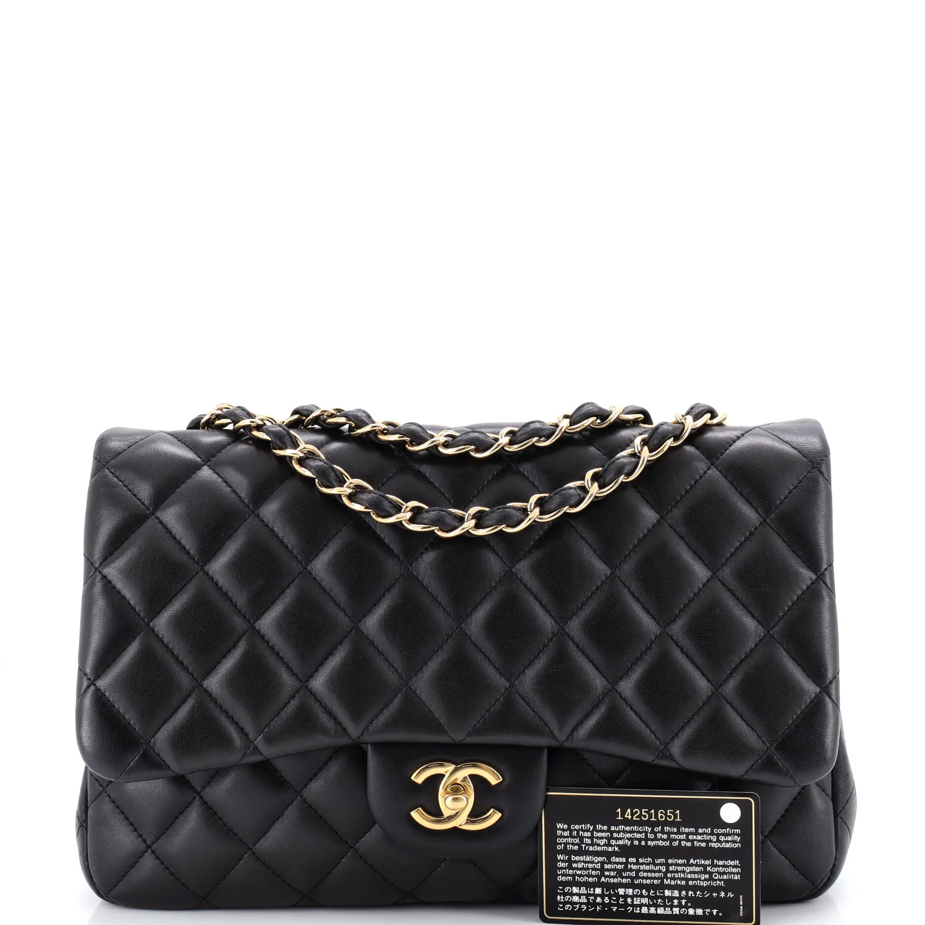 Vintage Classic Single Flap Bag Quilted Lambskin Jumbo - Image 2