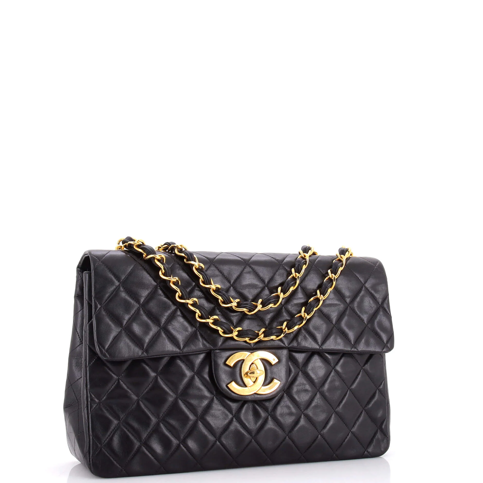 Vintage Classic Single Flap Bag Quilted Lambskin Jumbo - Image 2