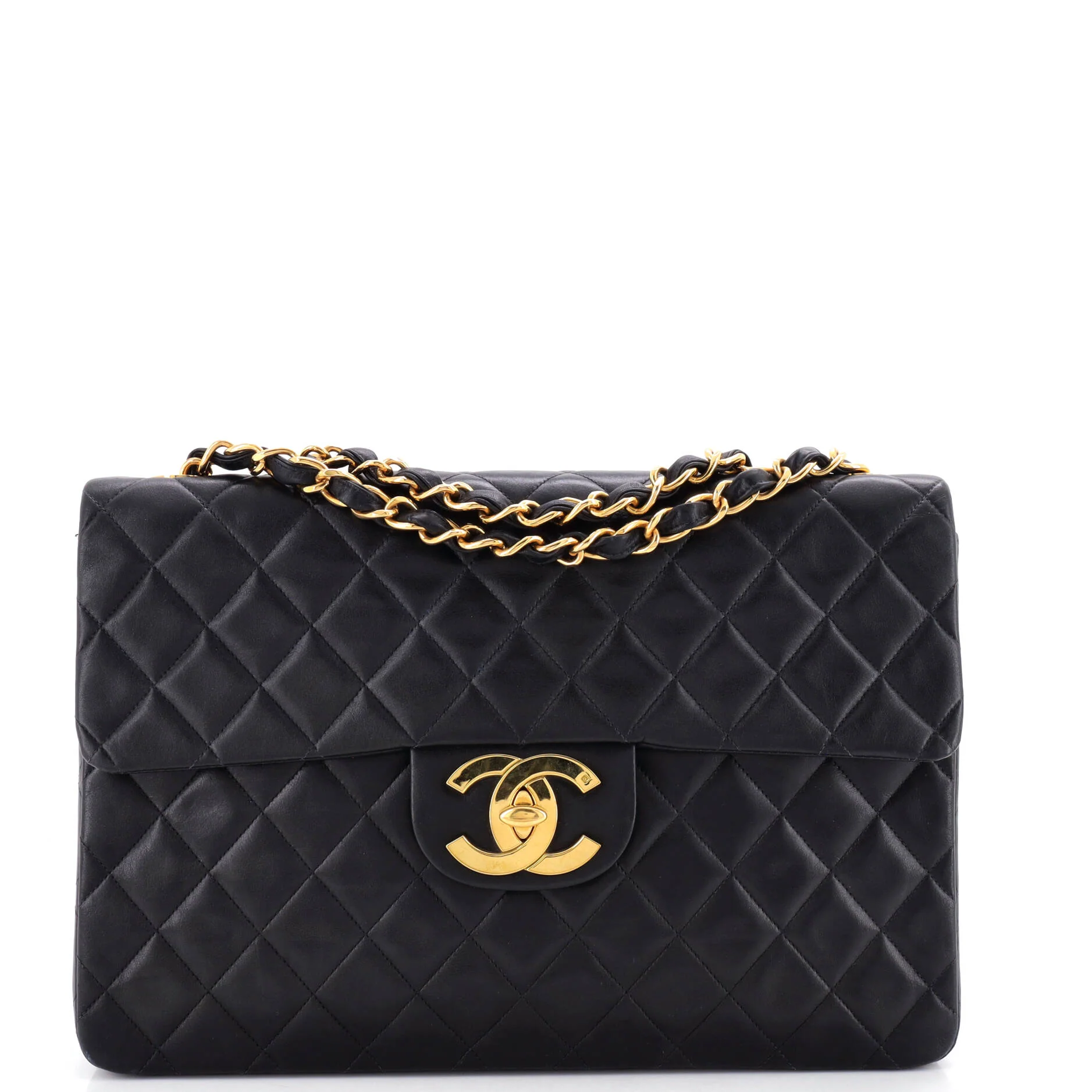 Vintage Classic Single Flap Bag Quilted Lambskin Maxi