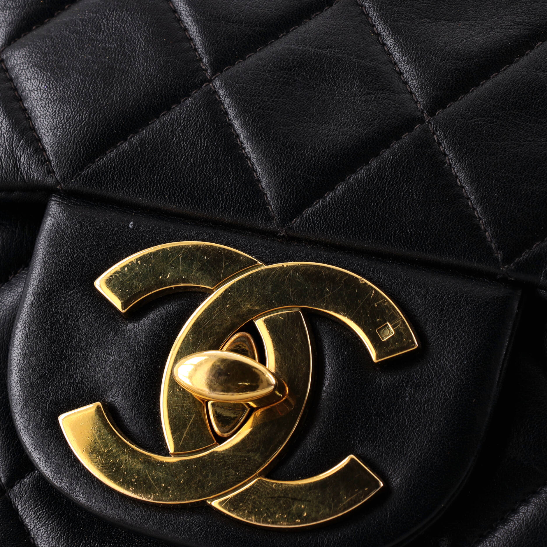 Vintage Classic Single Flap Bag Quilted Lambskin Maxi - Image 7