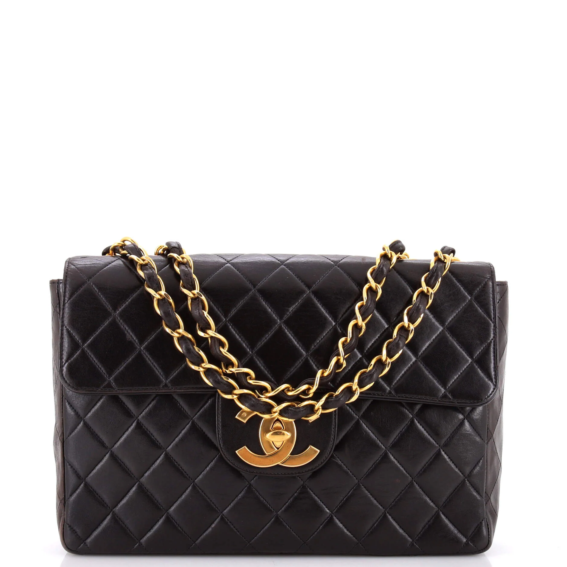 Vintage Classic Single Flap Bag Quilted Lambskin Maxi