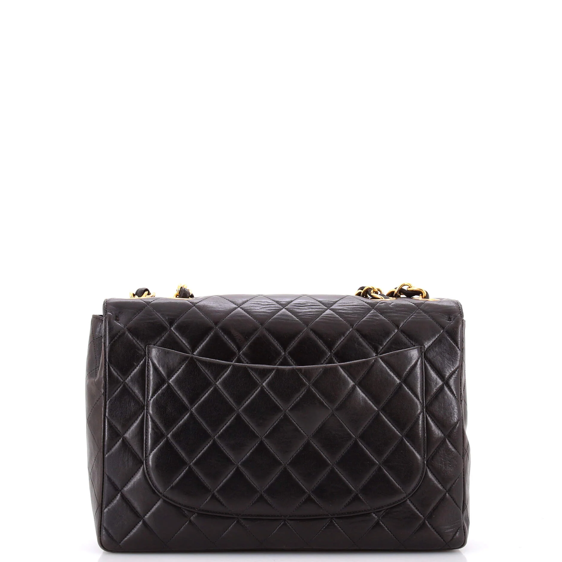 Vintage Classic Single Flap Bag Quilted Lambskin Maxi - Image 3