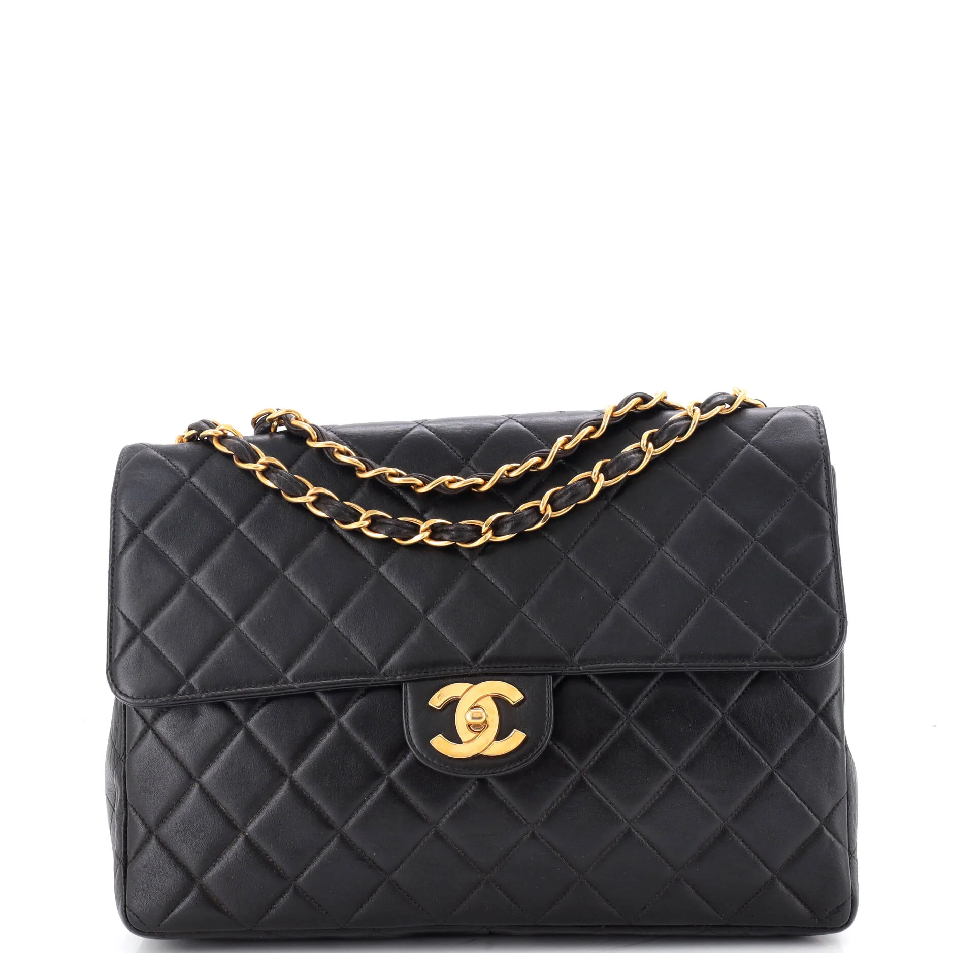 Vintage Classic Single Flap Bag Quilted Lambskin Maxi