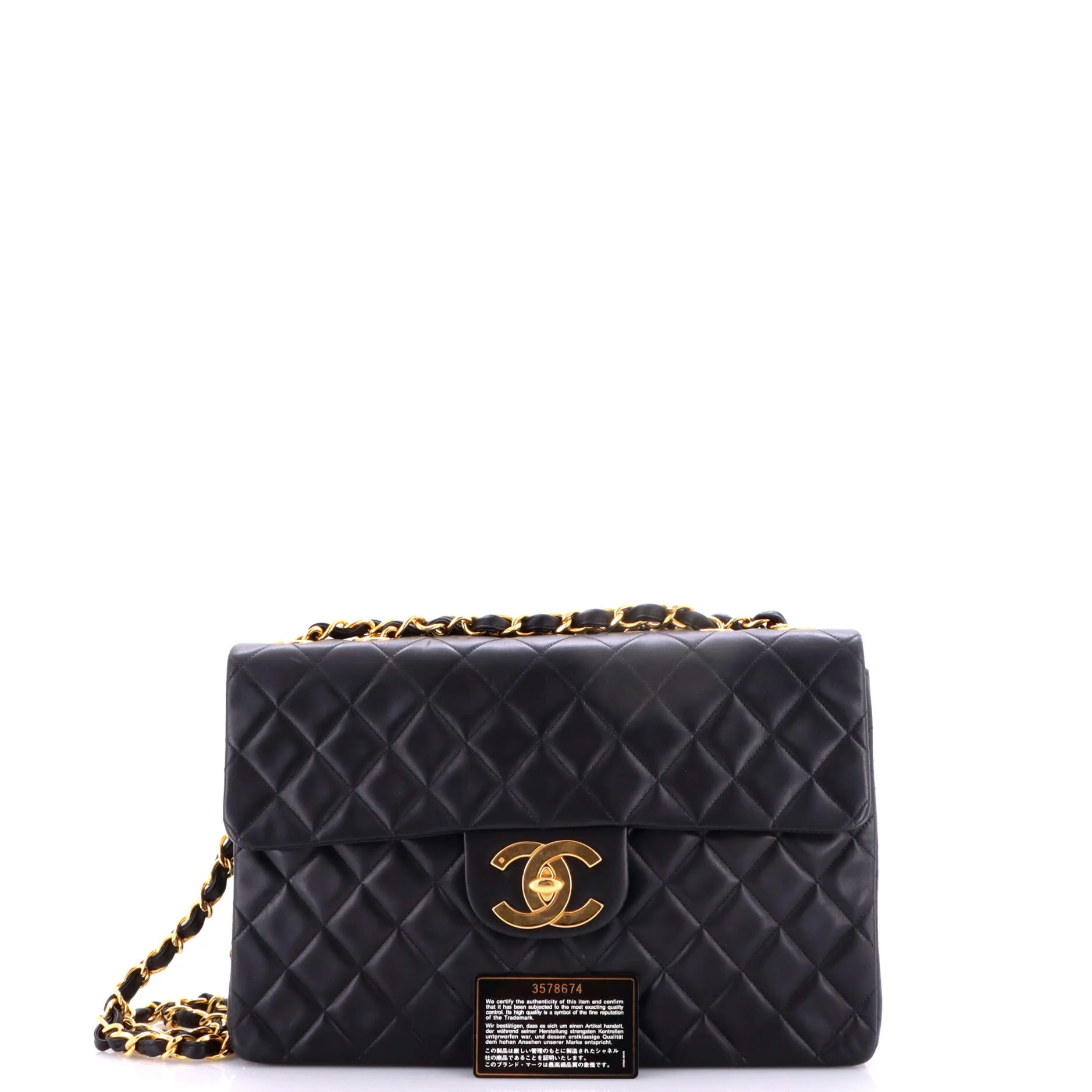 Vintage Classic Single Flap Bag Quilted Lambskin Maxi - Image 2