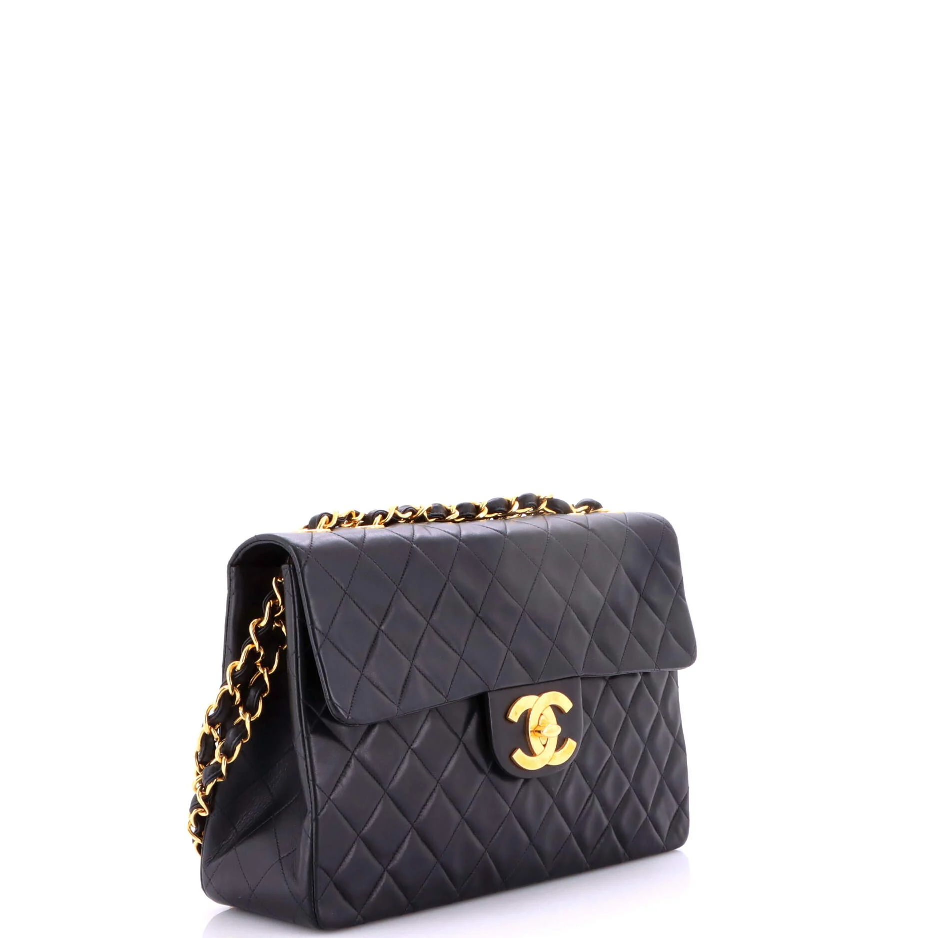 Vintage Classic Single Flap Bag Quilted Lambskin Maxi - Image 3