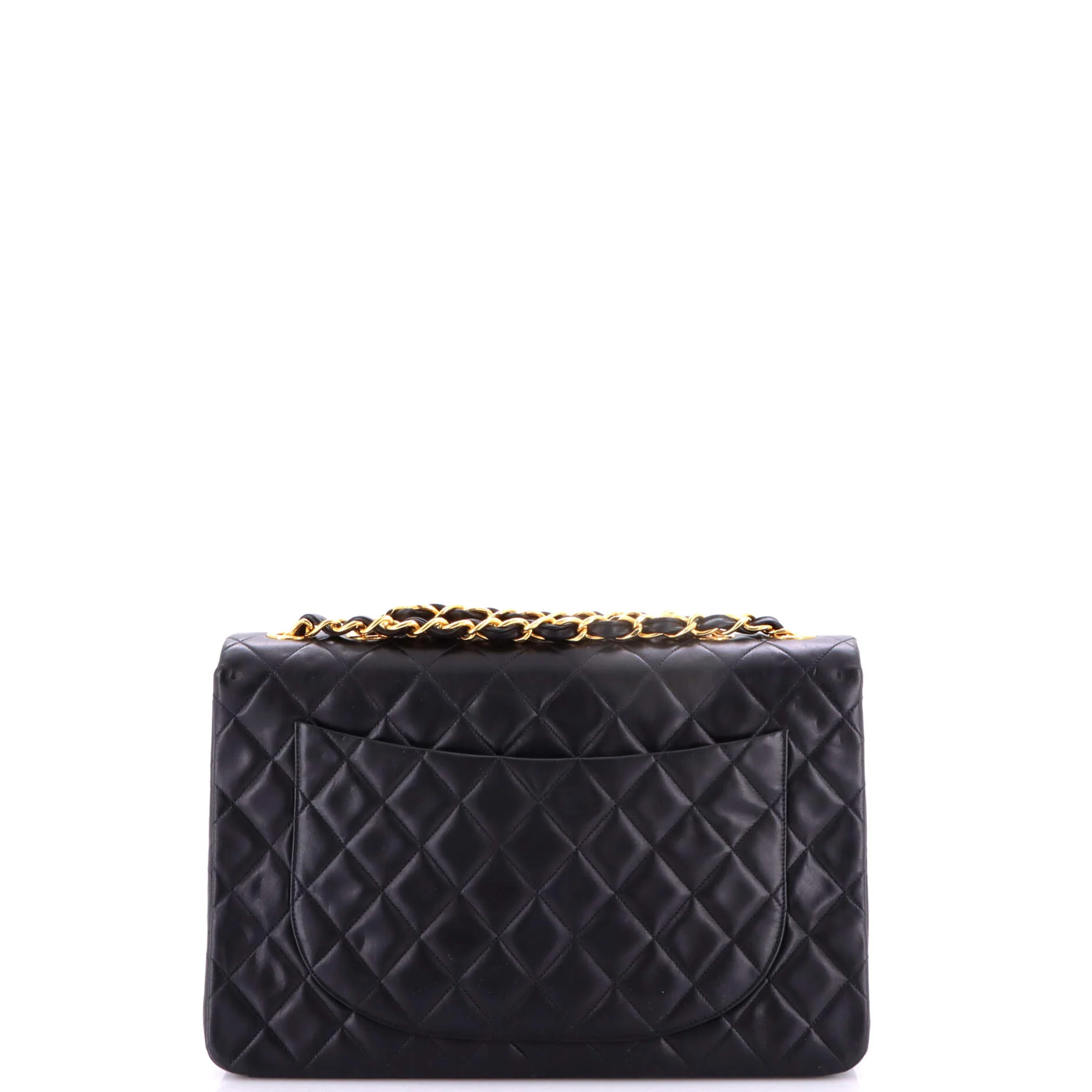 Vintage Classic Single Flap Bag Quilted Lambskin Maxi - Image 4