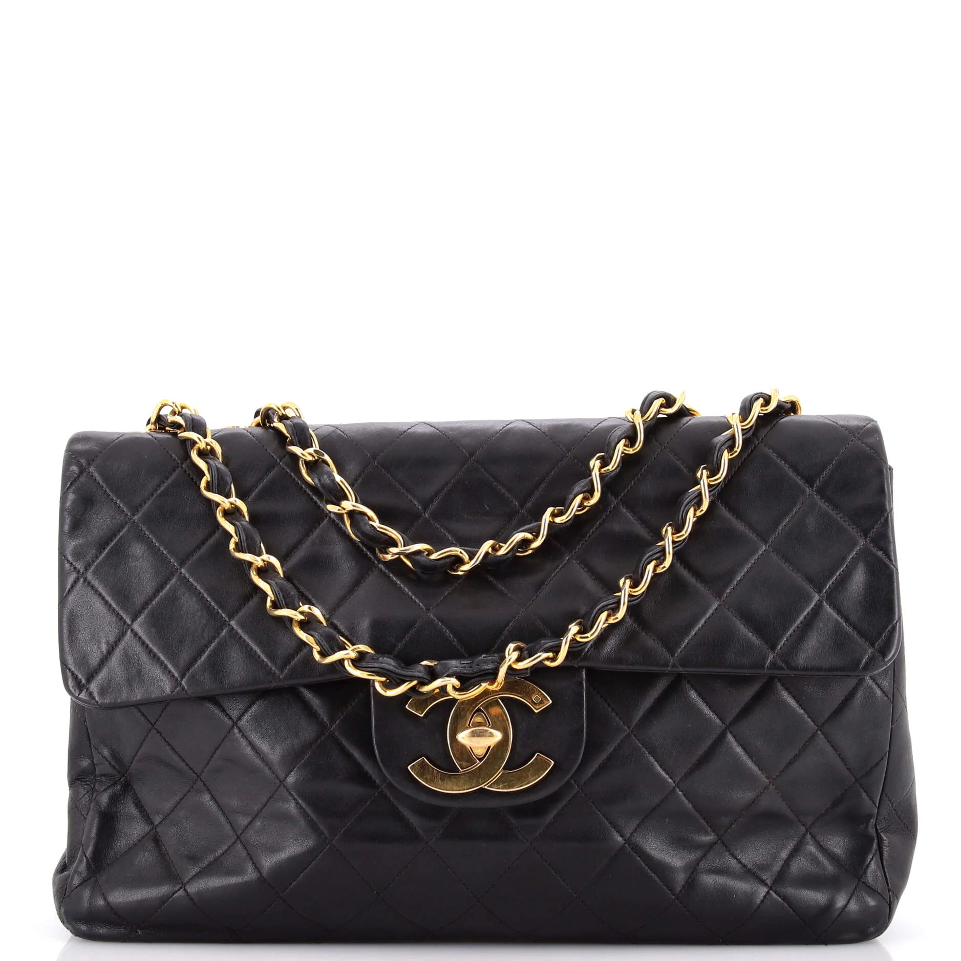 Vintage Classic Single Flap Bag Quilted Lambskin Maxi