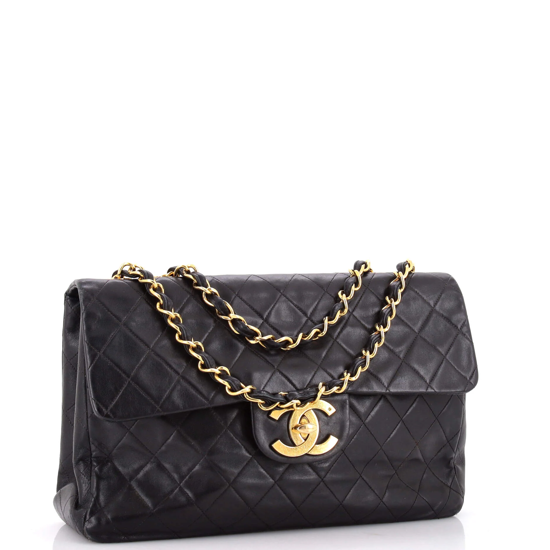 Vintage Classic Single Flap Bag Quilted Lambskin Maxi - Image 2