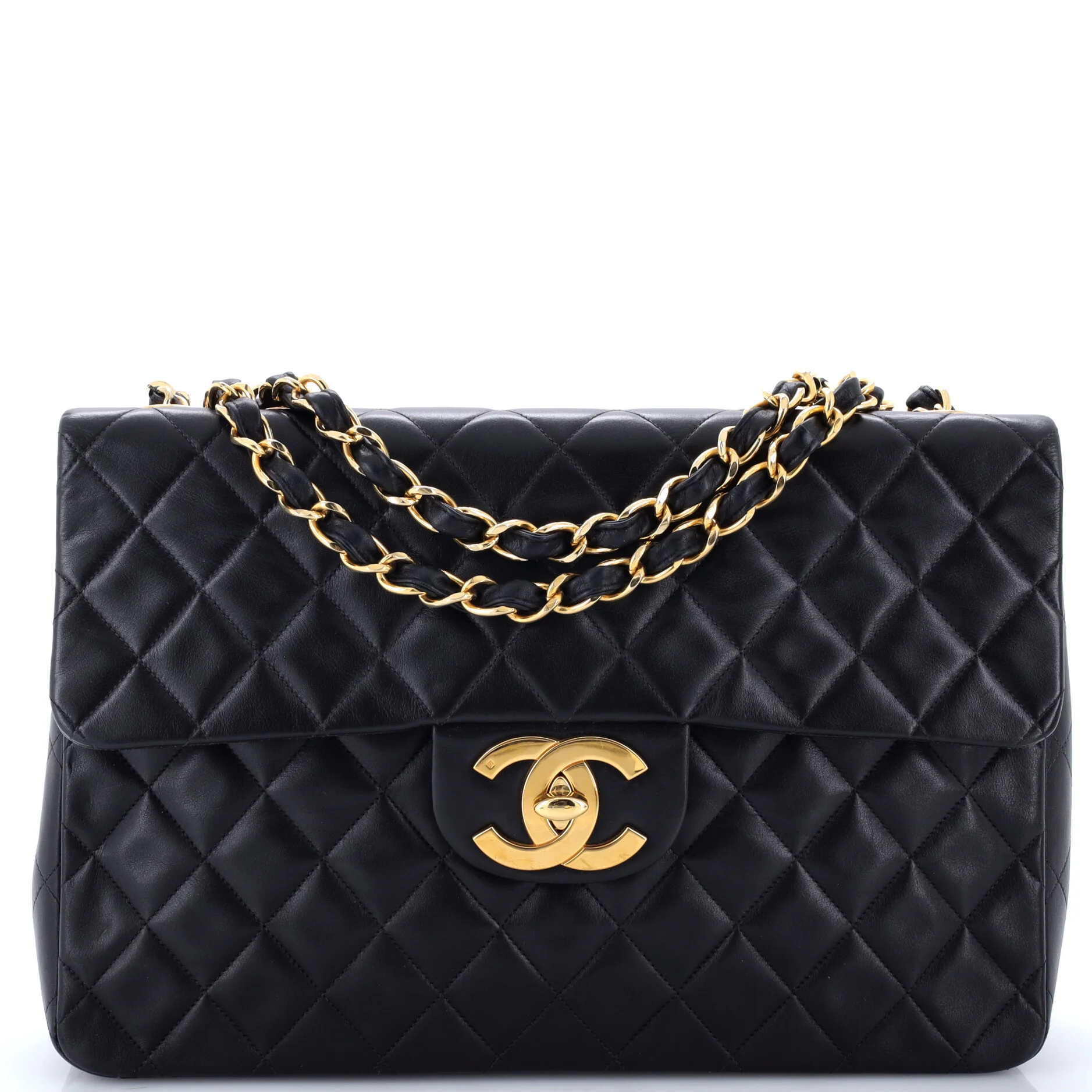 Vintage Classic Single Flap Bag Quilted Lambskin Maxi
