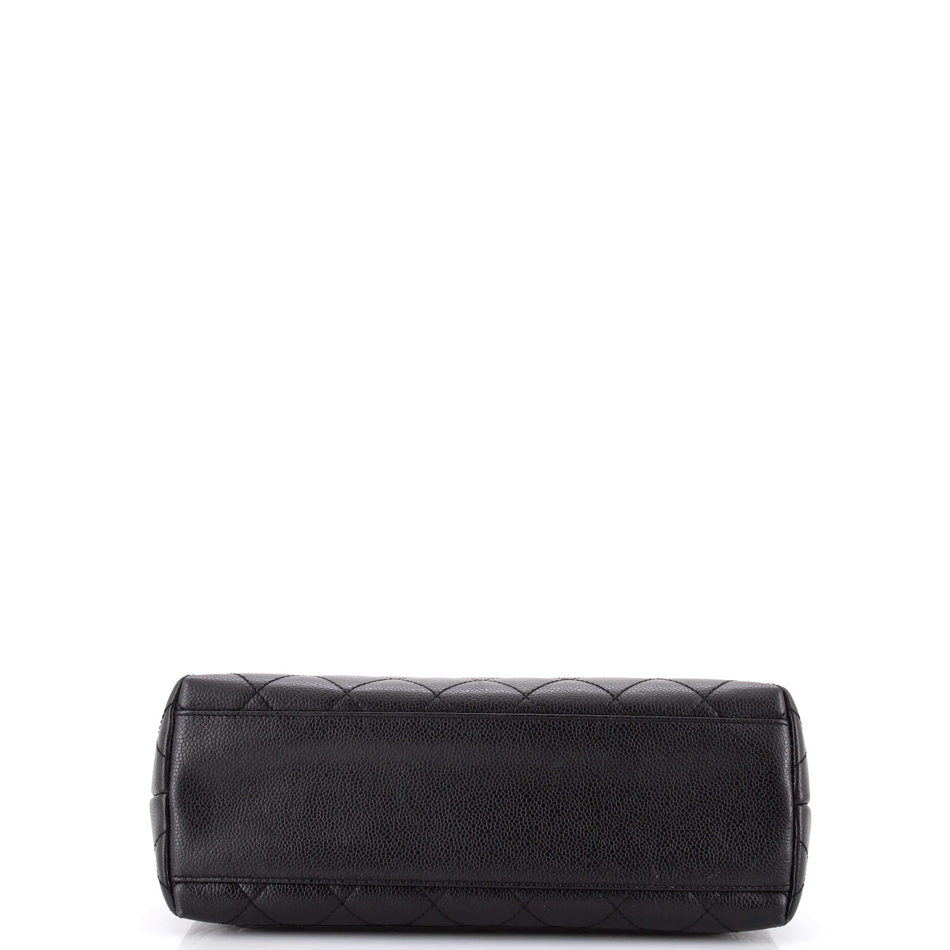 Vintage Classic Top Handle Flap Bag Quilted Caviar Jumbo - Image 4