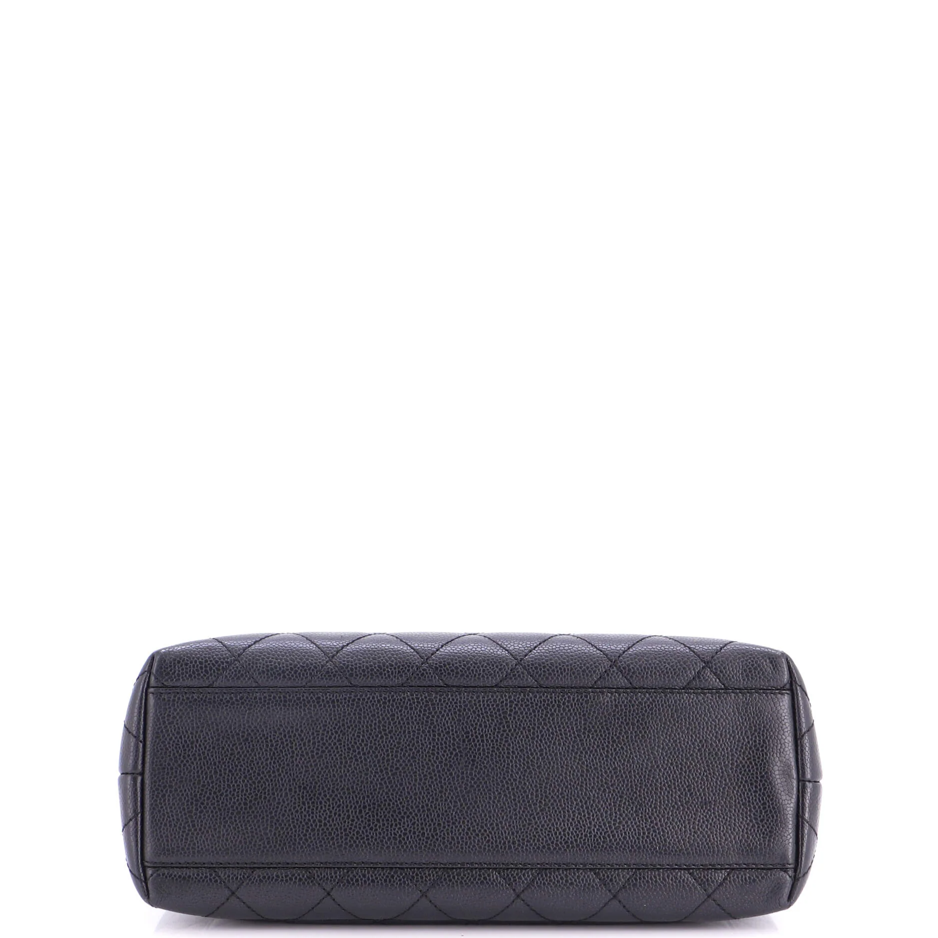 Vintage Classic Top Handle Flap Bag Quilted Caviar Jumbo - Image 5