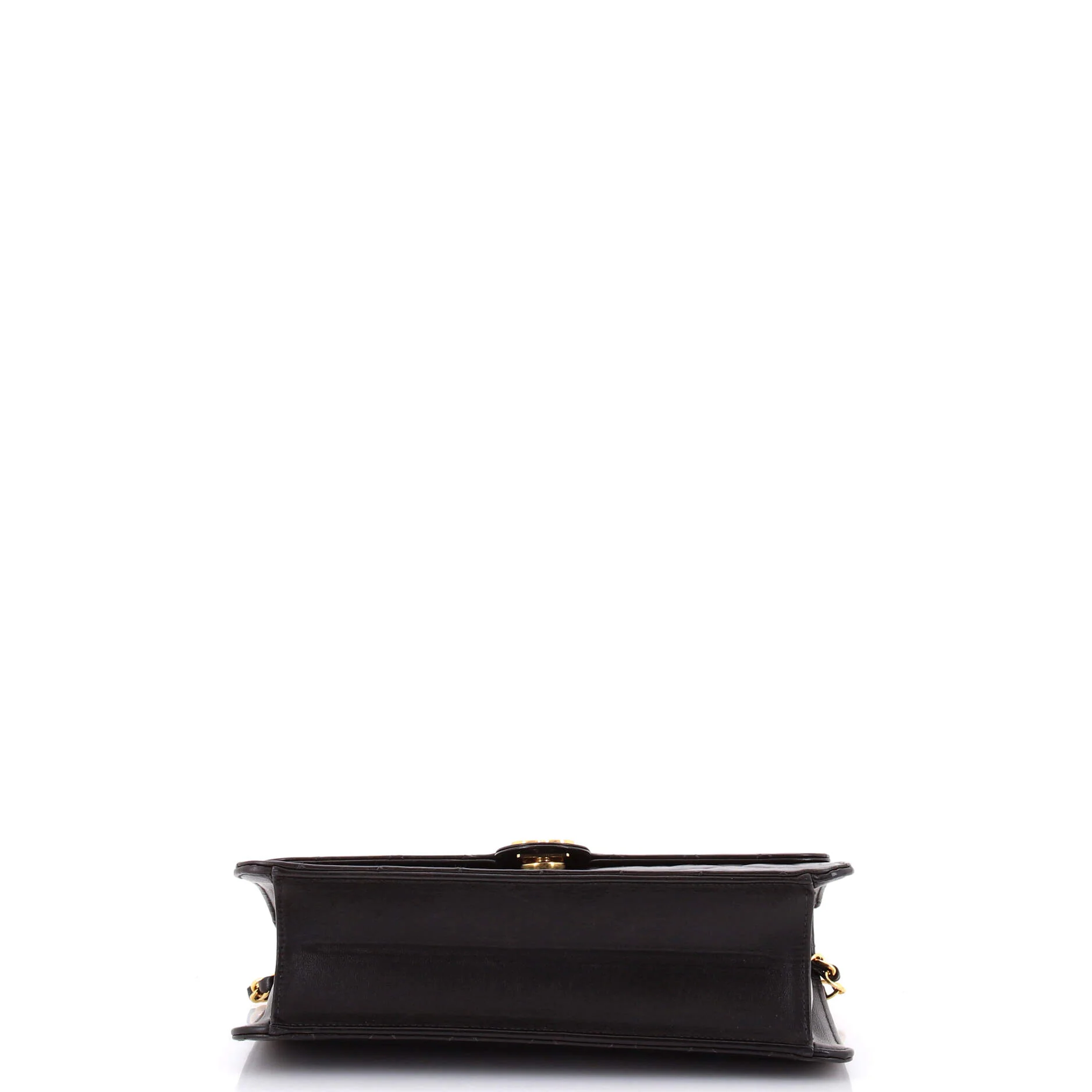 Vintage Clutch with Chain Quilted Leather Medium - Image 4