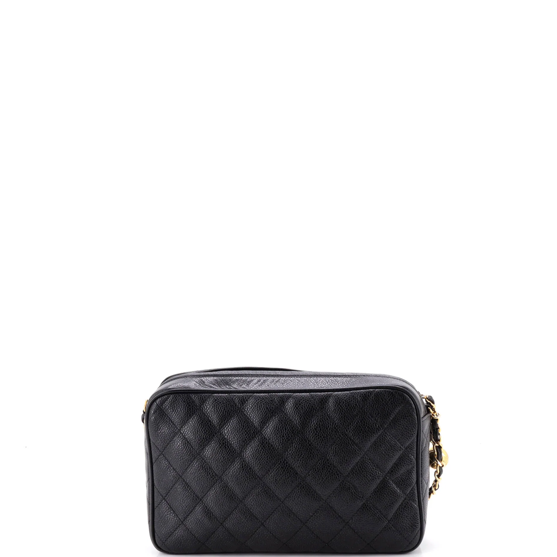 Vintage Diamond CC Camera Bag Quilted Caviar Small - Image 3