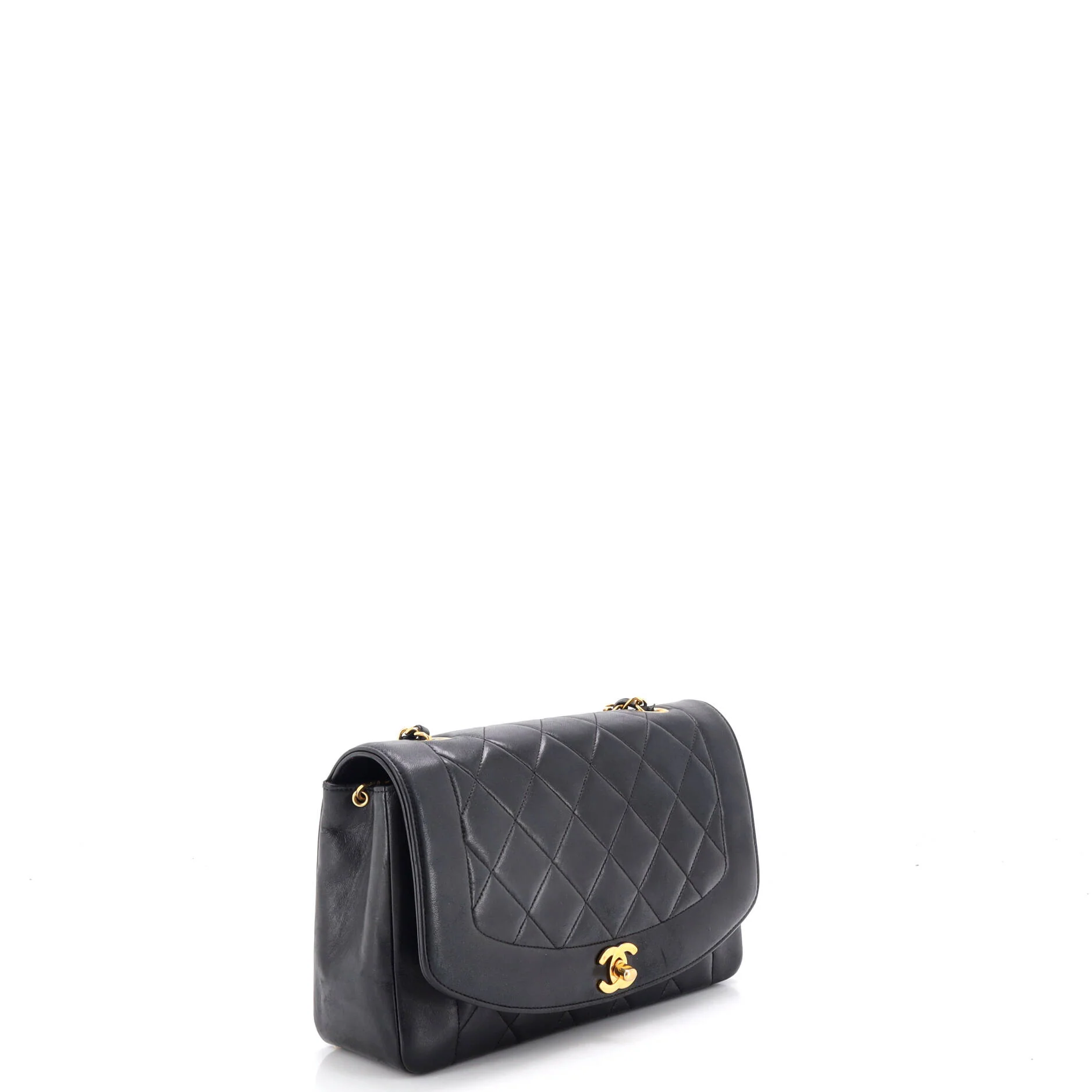 Vintage Diana Flap Bag Quilted Lambskin Medium - Image 2