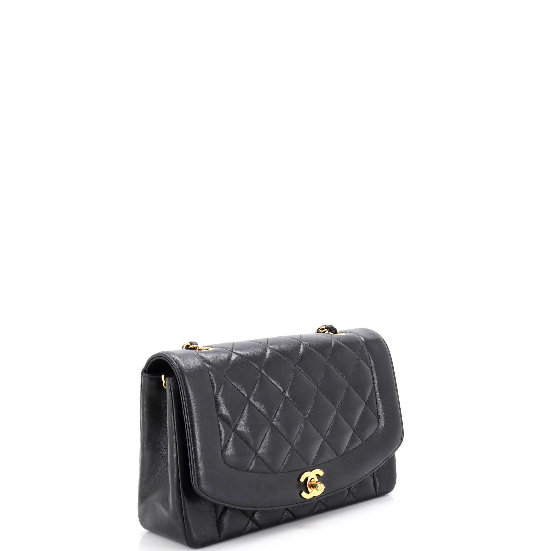 Vintage Diana Flap Bag Quilted Lambskin Medium - Image 2