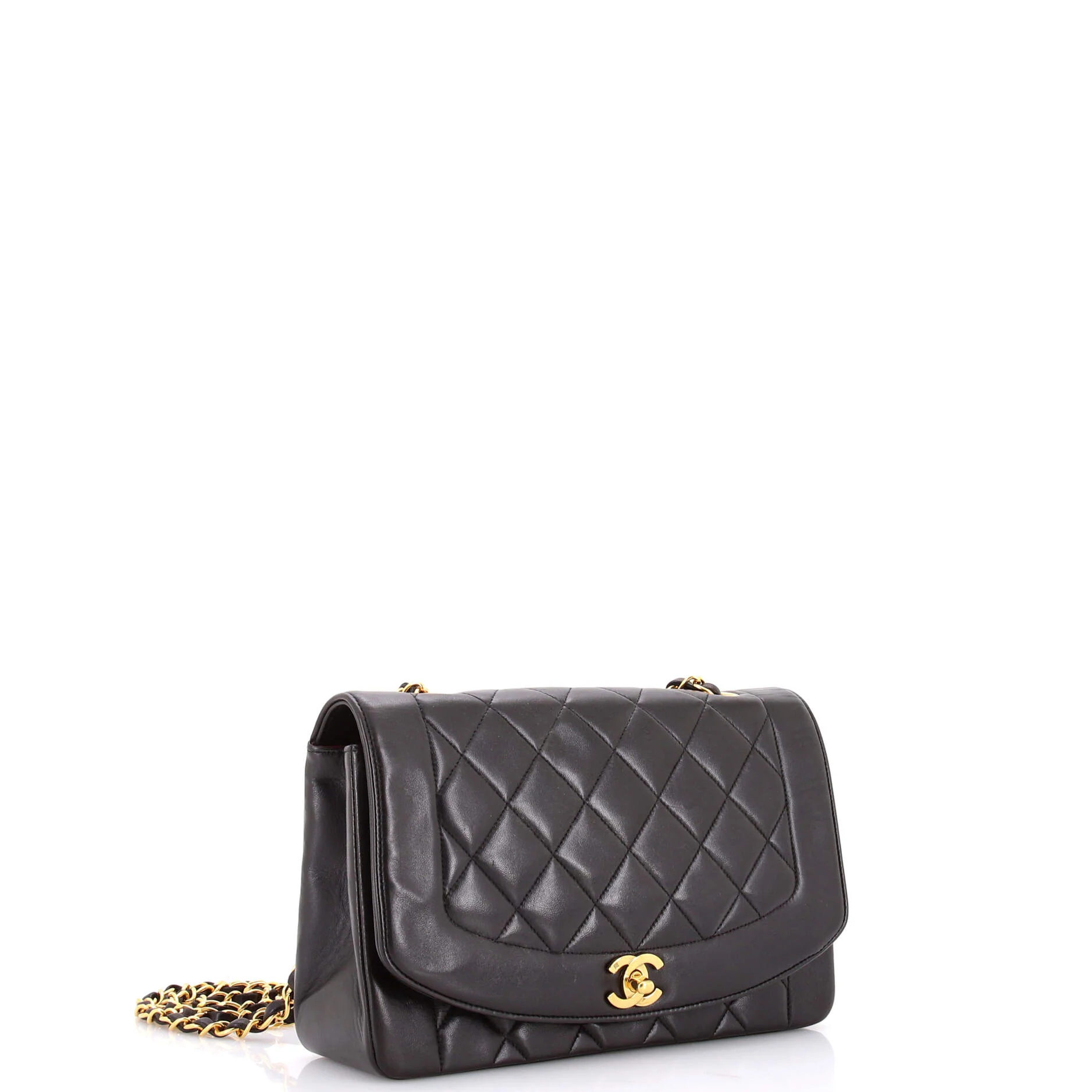 Vintage Diana Flap Bag Quilted Lambskin Medium - Image 2