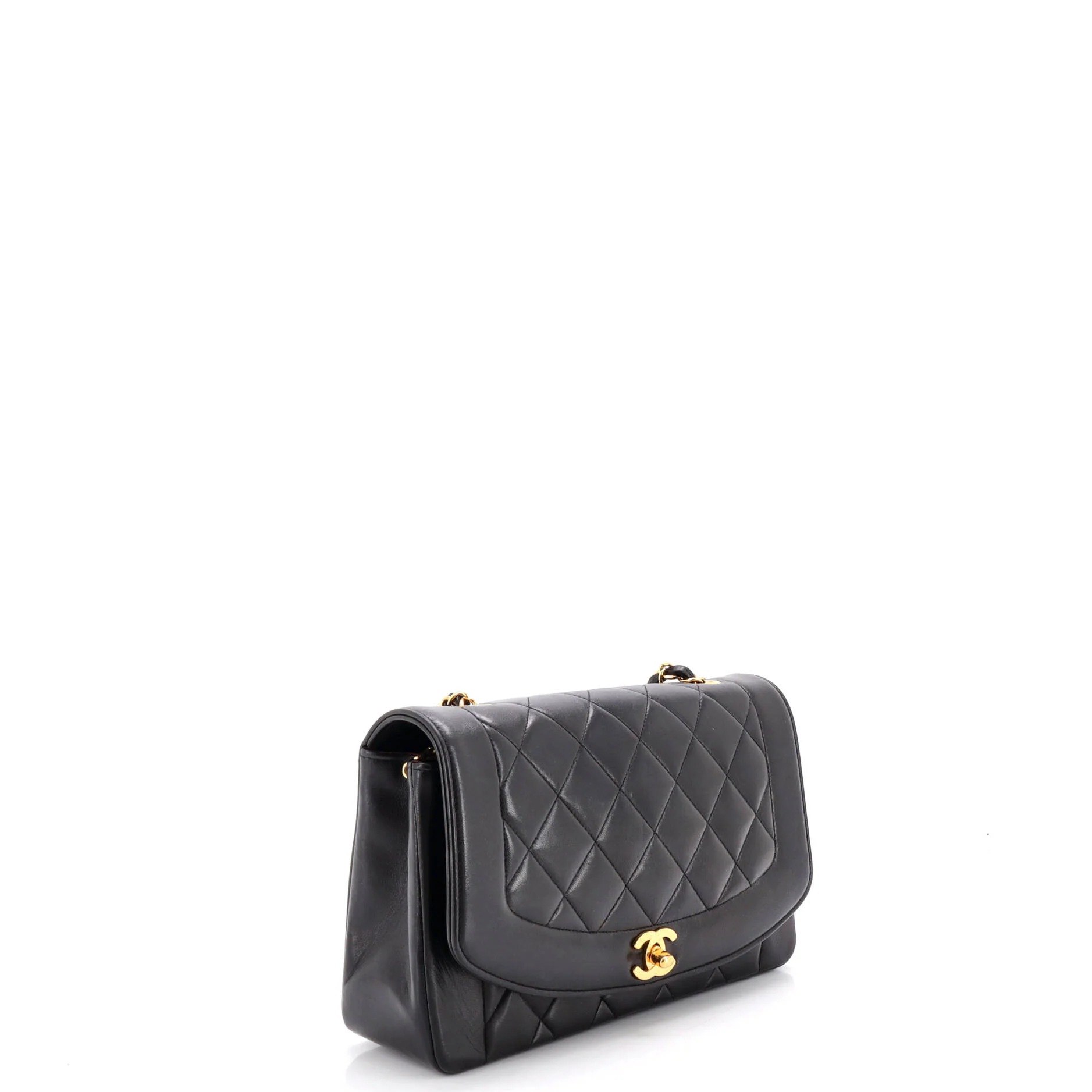 Vintage Diana Flap Bag Quilted Lambskin Medium - Image 2