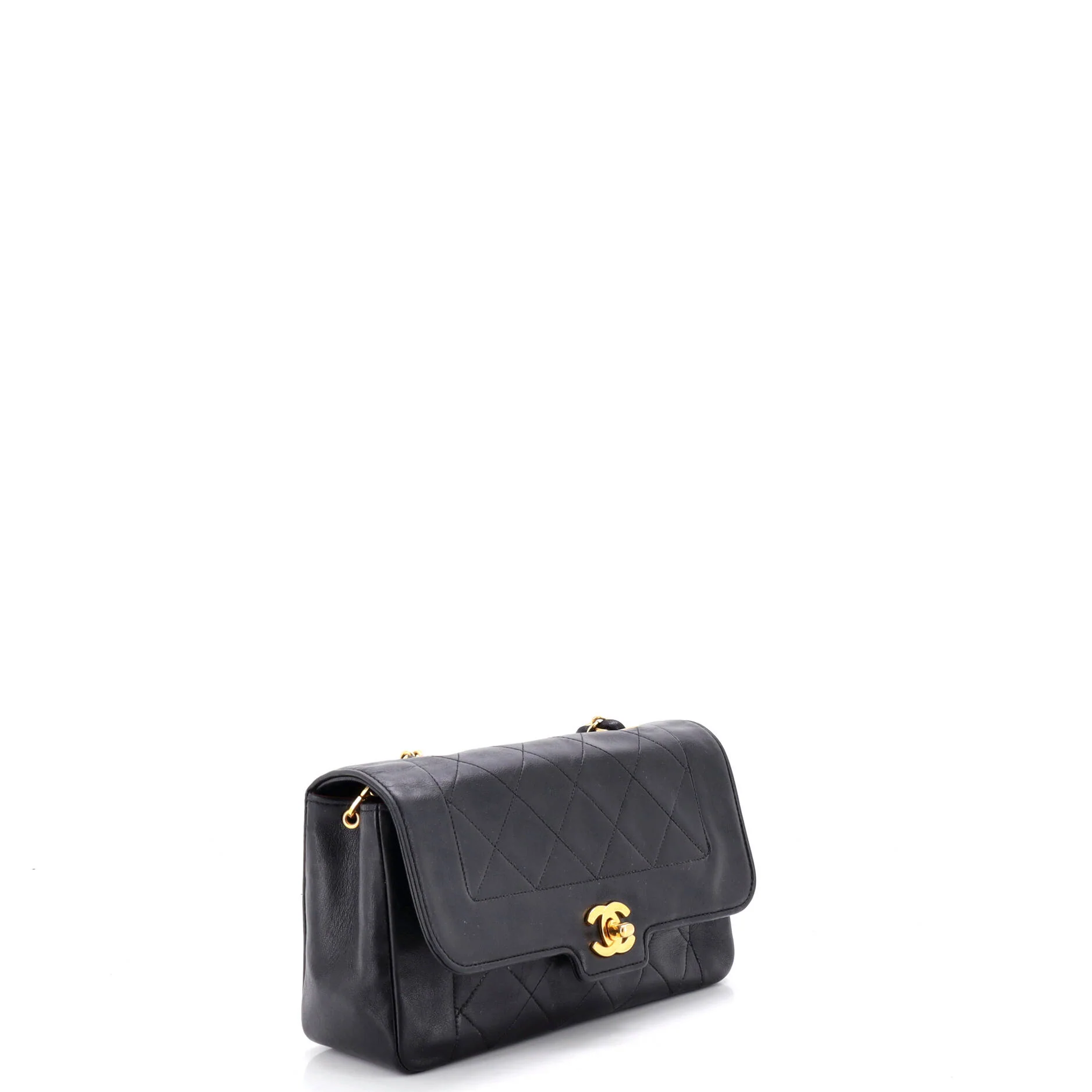 Vintage Diana Flap Bag Quilted Lambskin Small - Image 2