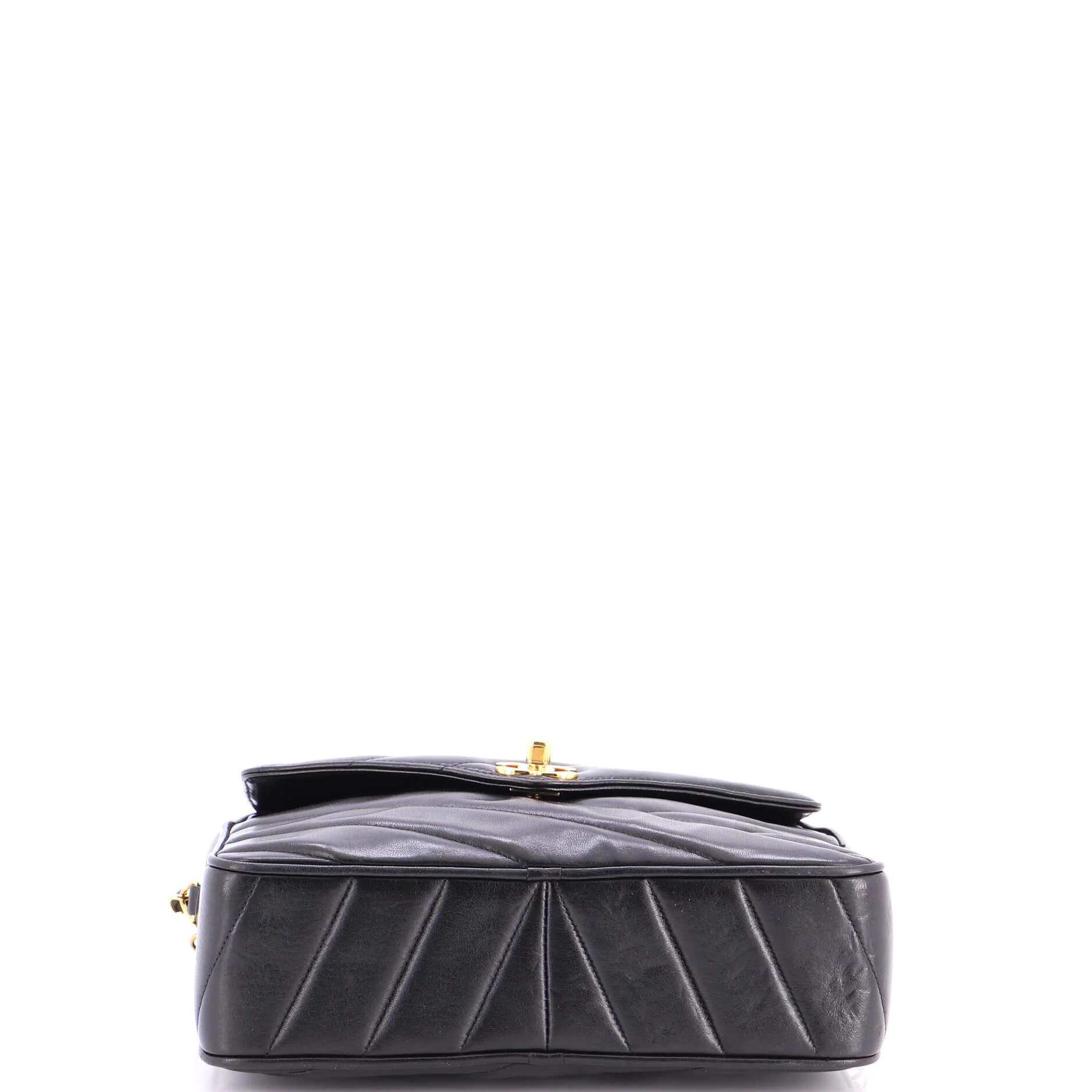 Vintage Front Pocket Camera Bag Chevron Lambskin Medium - Image 4