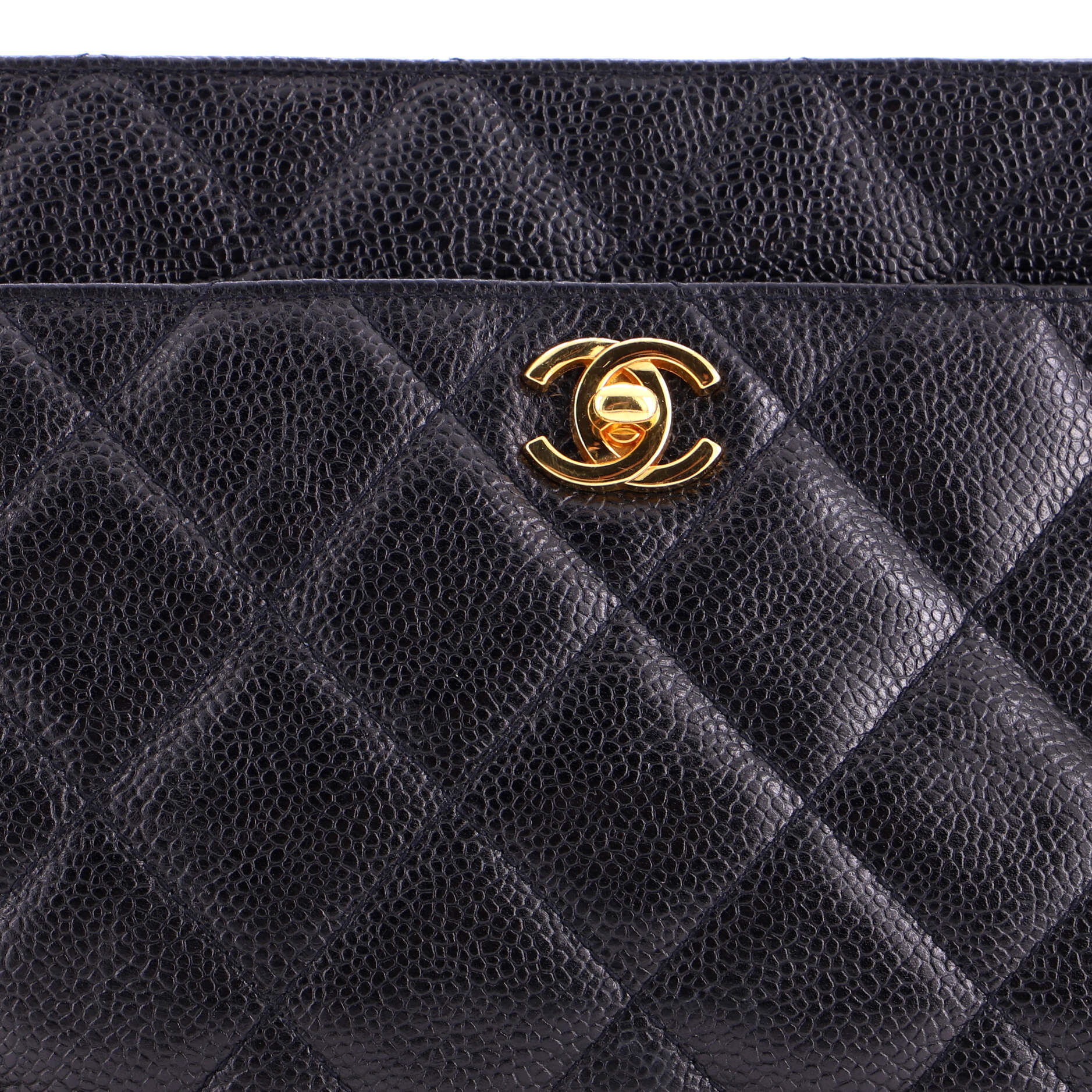 Vintage Front Pocket Shoulder Bag Quilted Caviar Small - Image 7