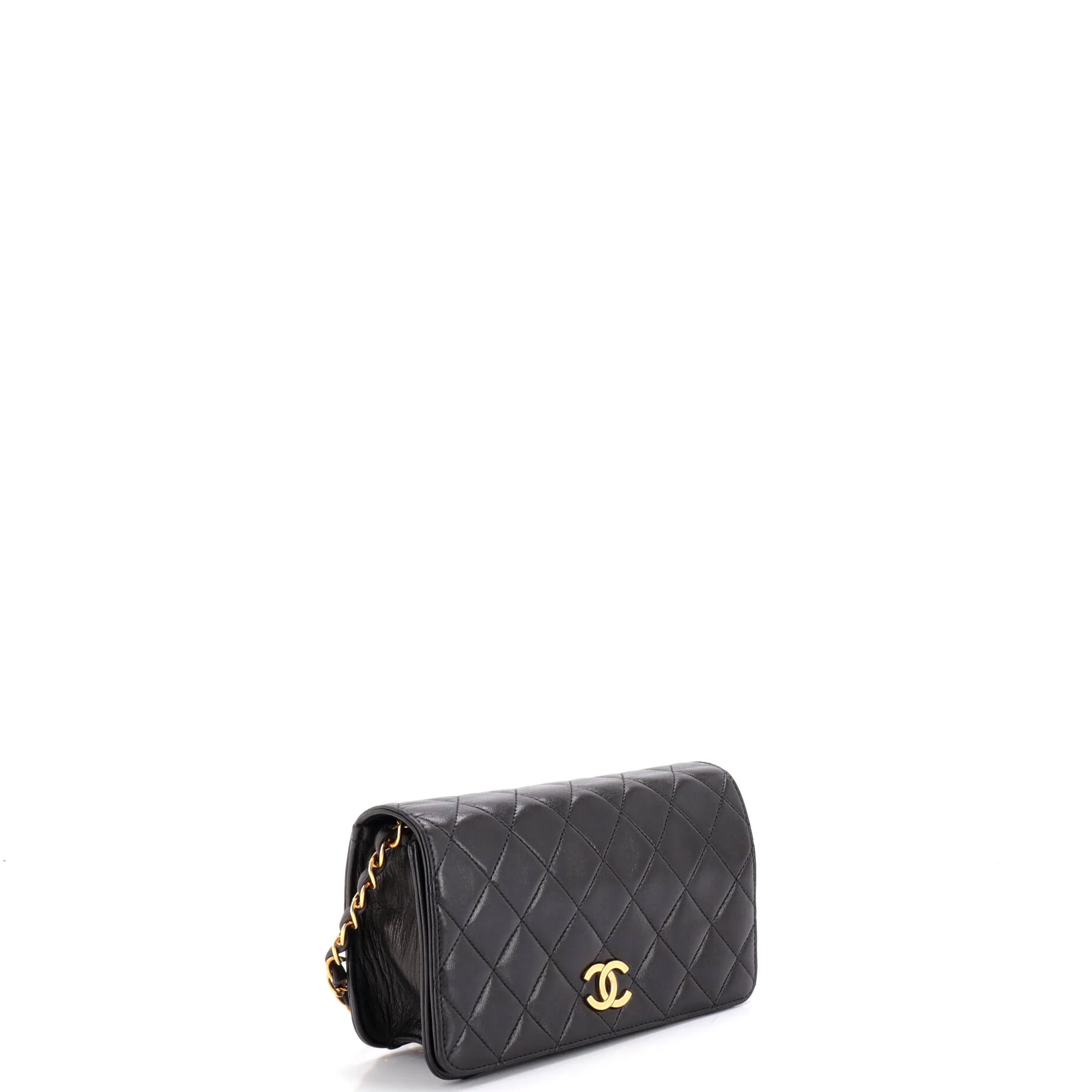 Vintage Full Flap Bag Quilted Lambskin Mini - Image 3