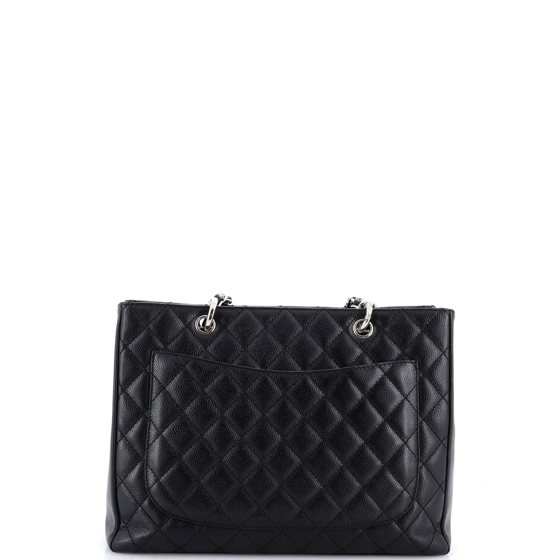 Vintage Grand Shopping Tote Quilted Caviar - Image 4