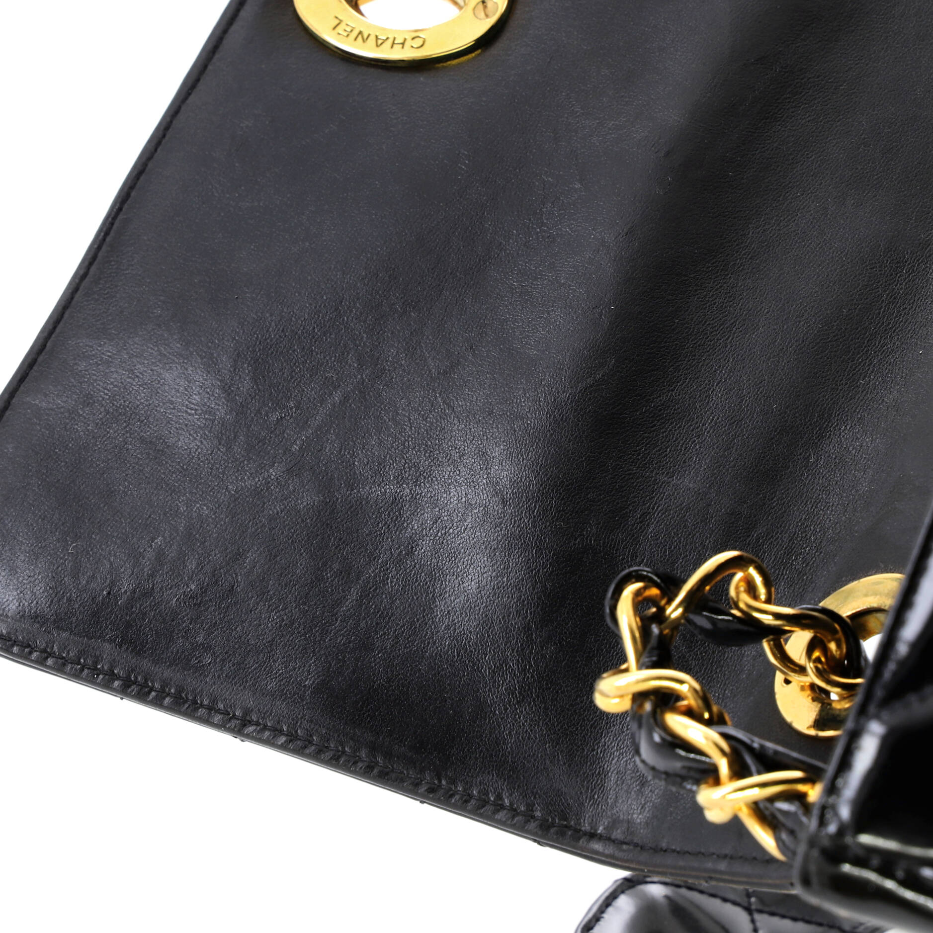 Vintage Square CC Flap Bag Quilted Patent Medium - Image 7