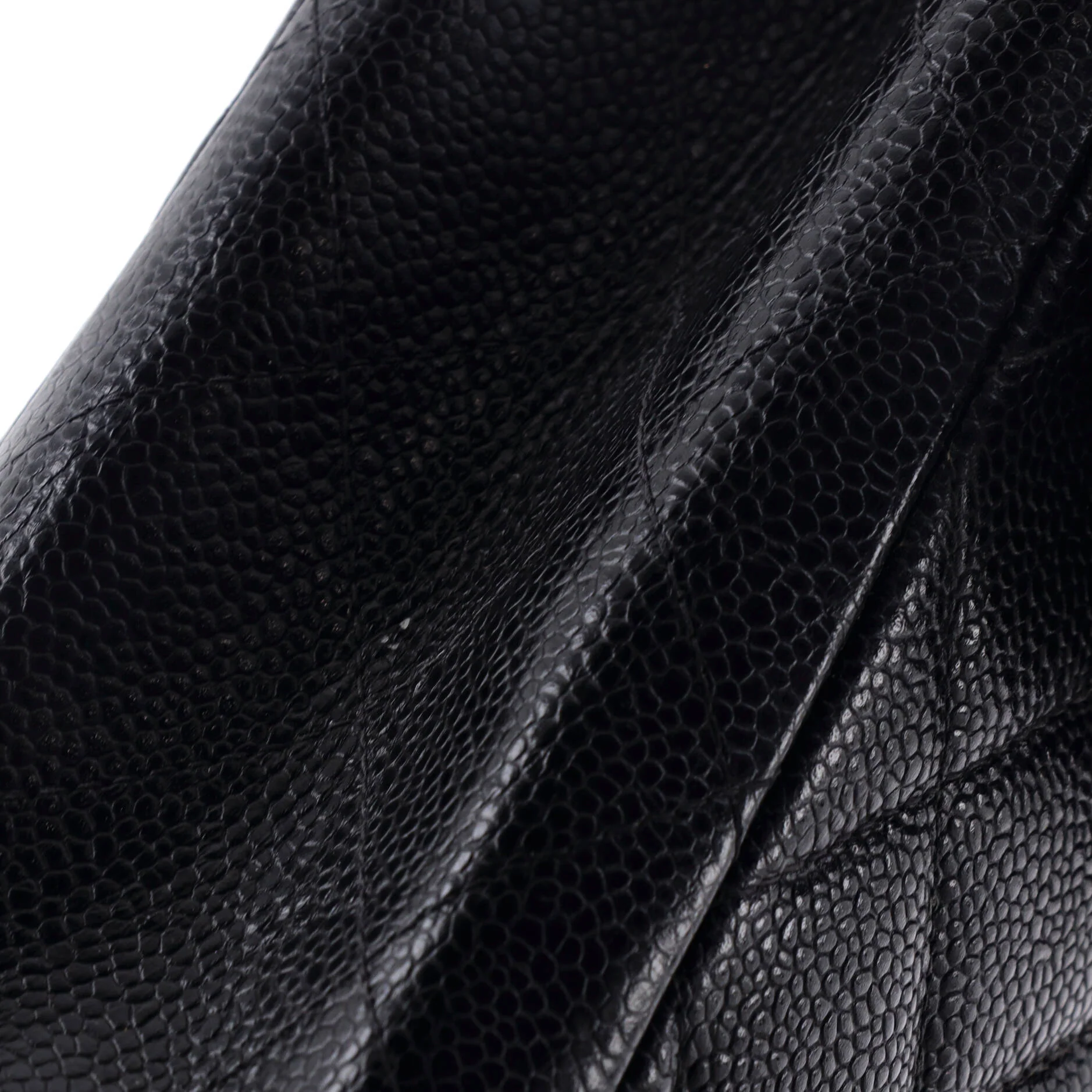 Vintage Square Classic Single Flap Bag Quilted Caviar Jumbo - Image 6