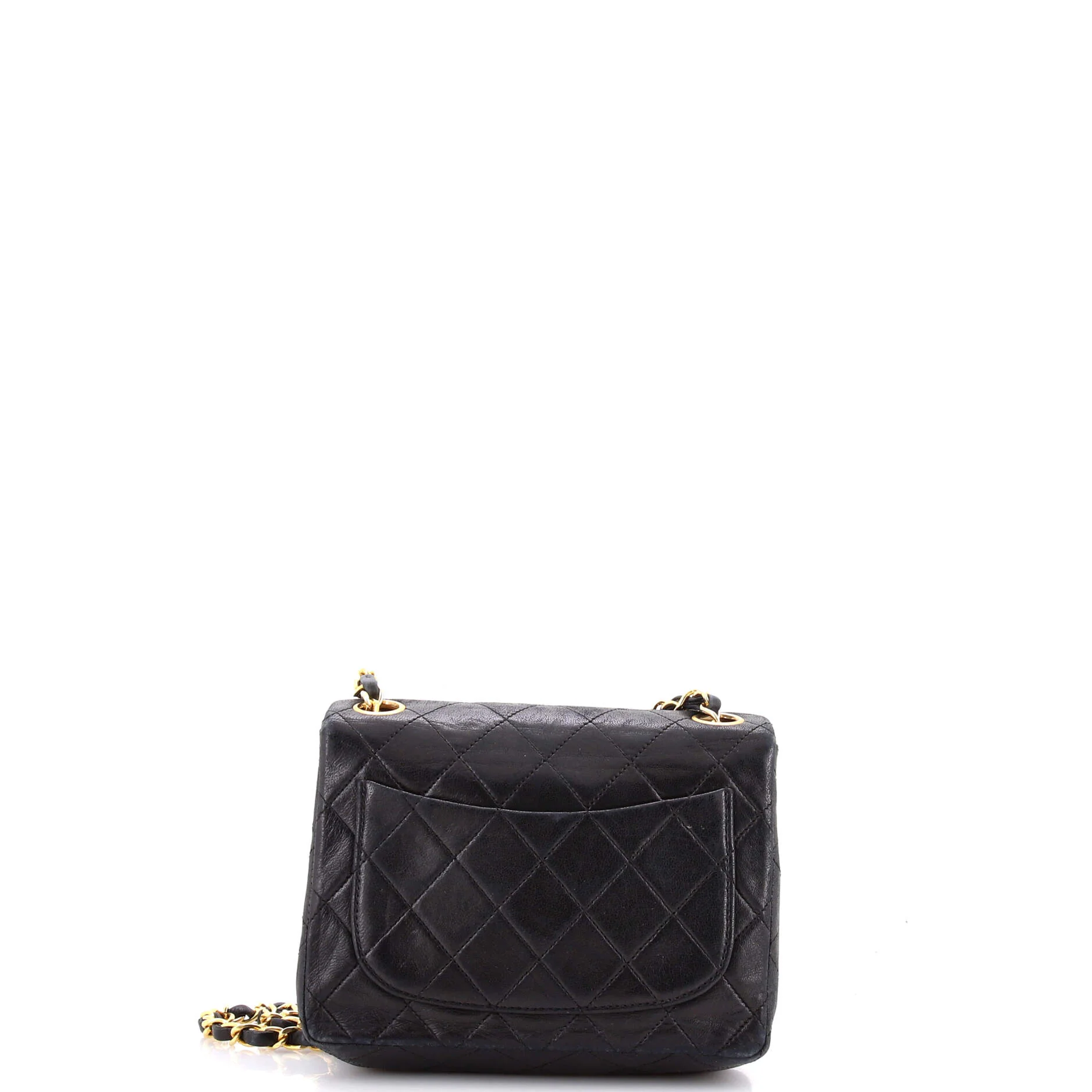 Vintage Square Classic Single Flap Bag Quilted Lambskin Mini - Image 3
