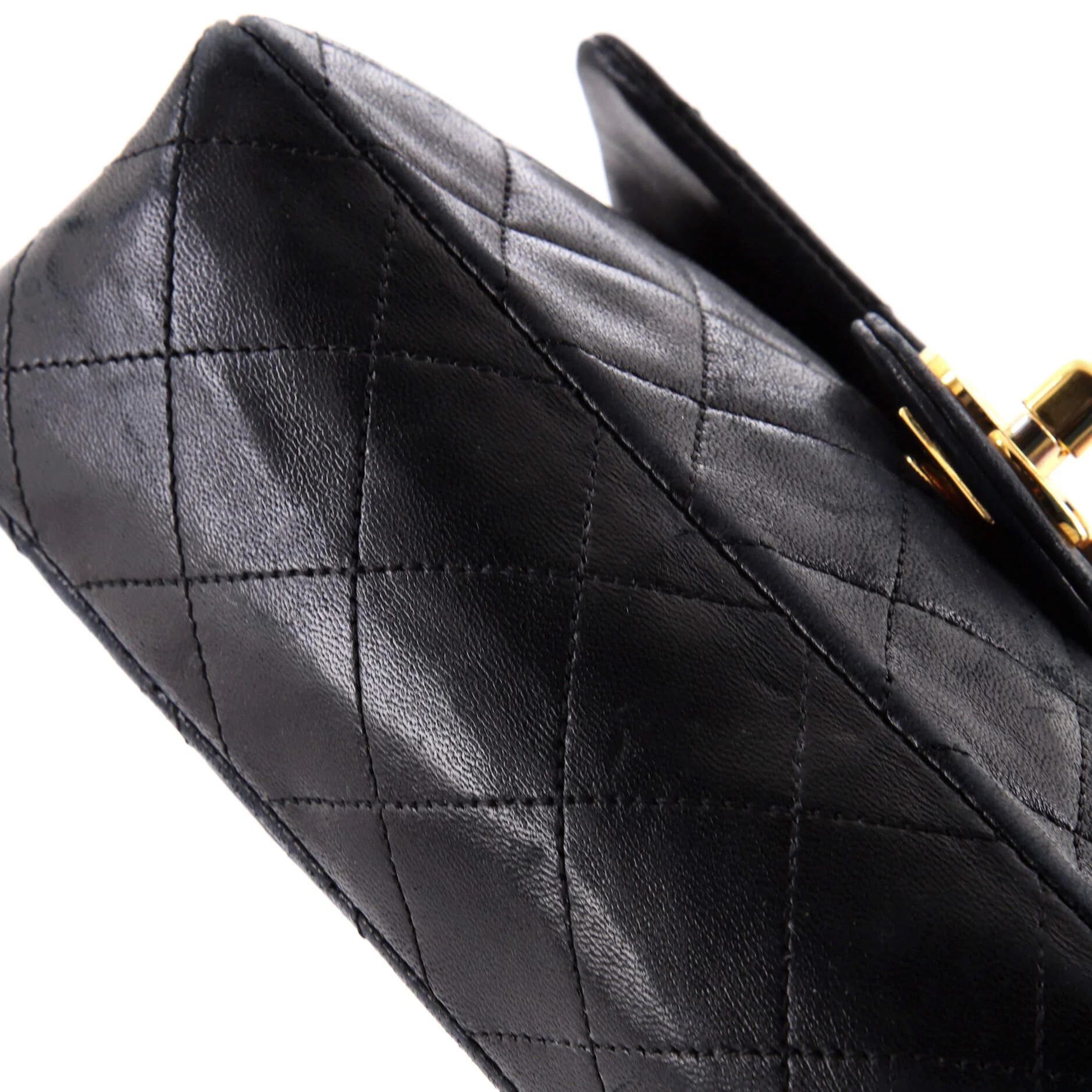 Vintage Square Classic Single Flap Bag Quilted Lambskin Mini - Image 7