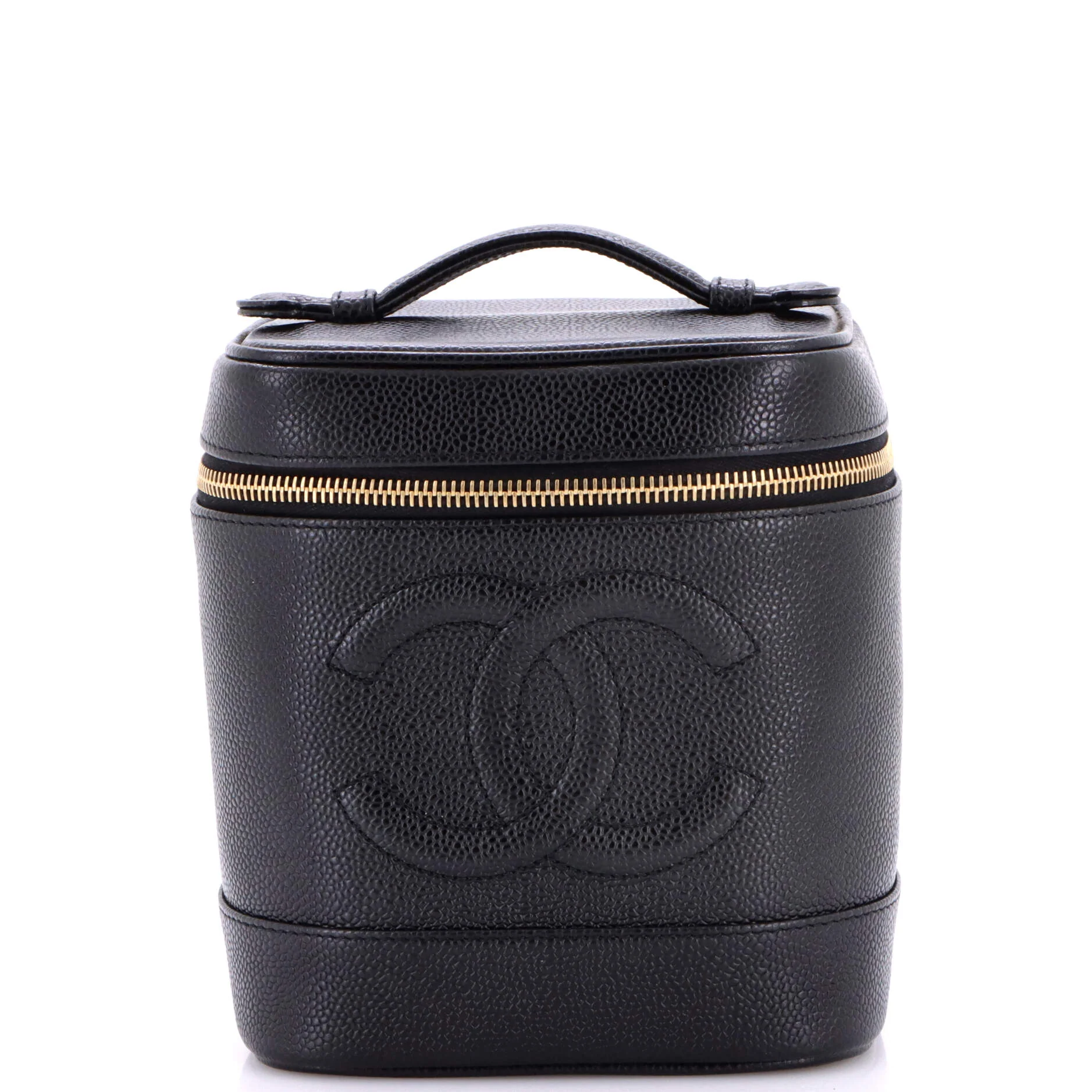 Vintage Timeless Cosmetic Case Caviar Tall