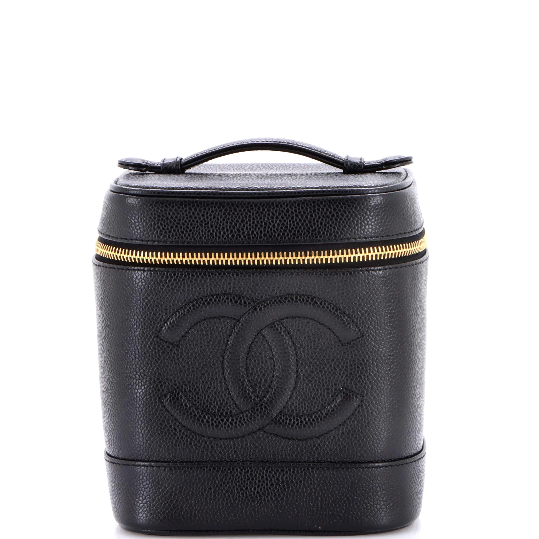 Vintage Timeless Cosmetic Case Caviar Tall